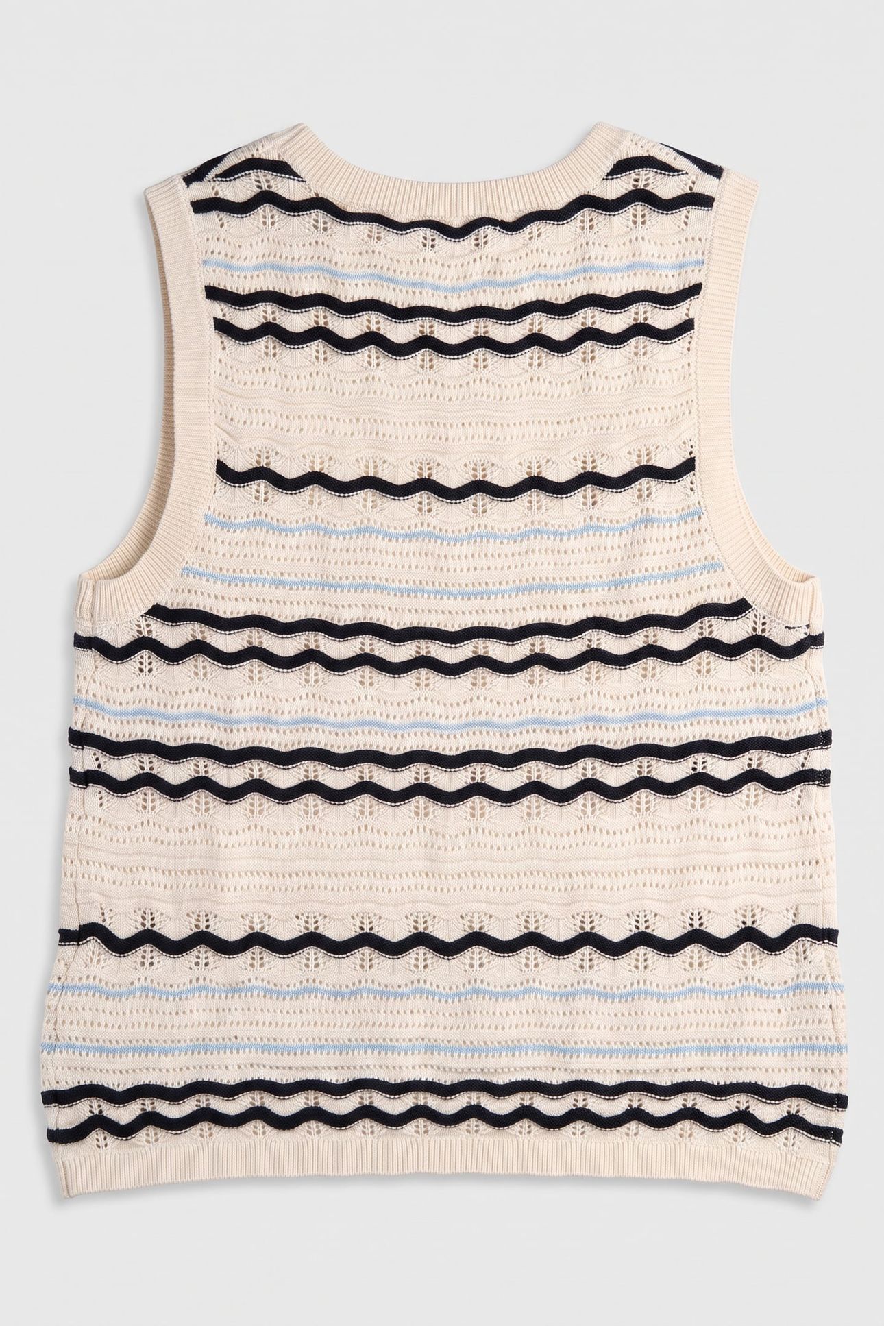 TEEN GIRLS KNITTED VEST TOP CREAM 3
