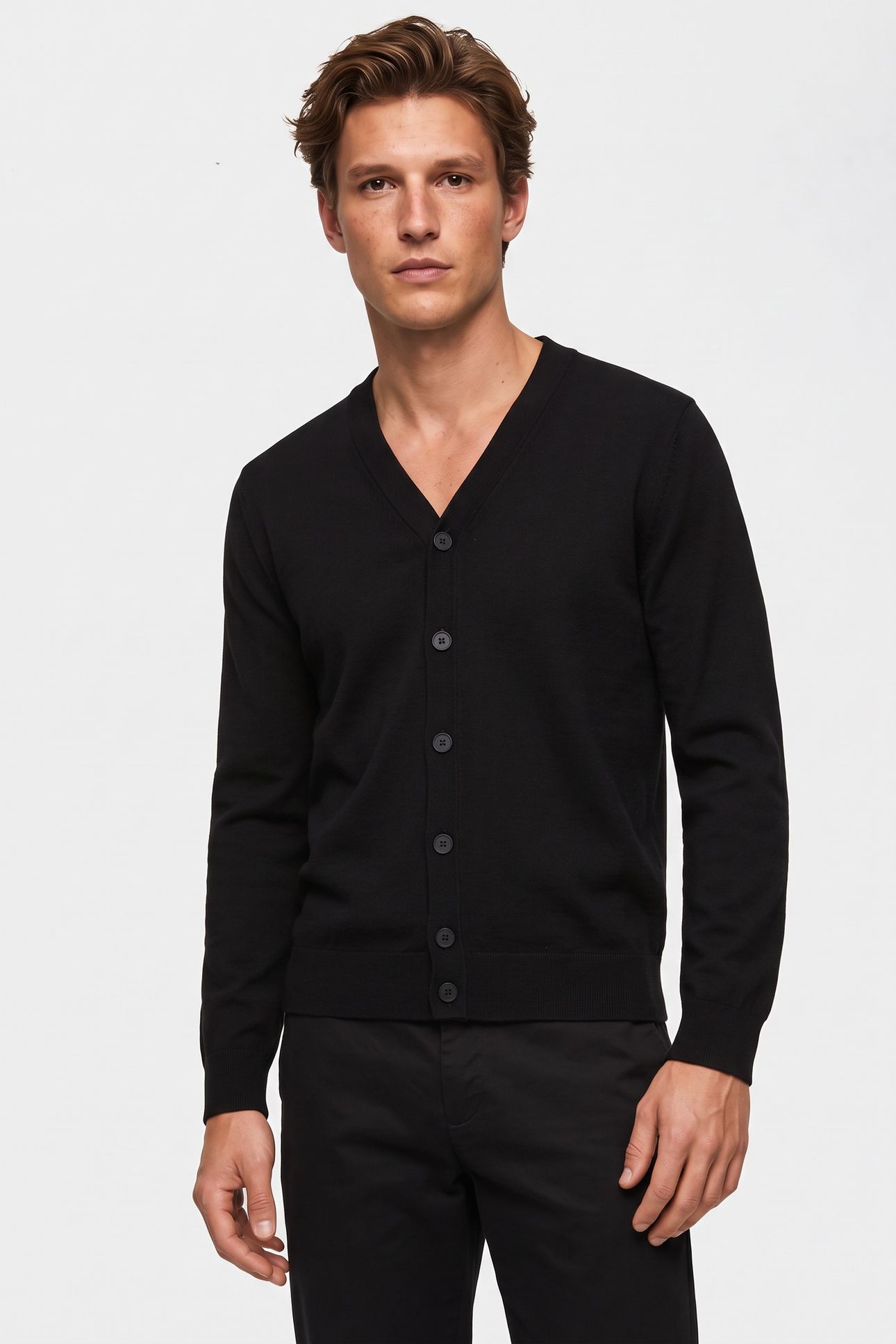 UNISEX CARDIGAN SAMUEL BLACK 1