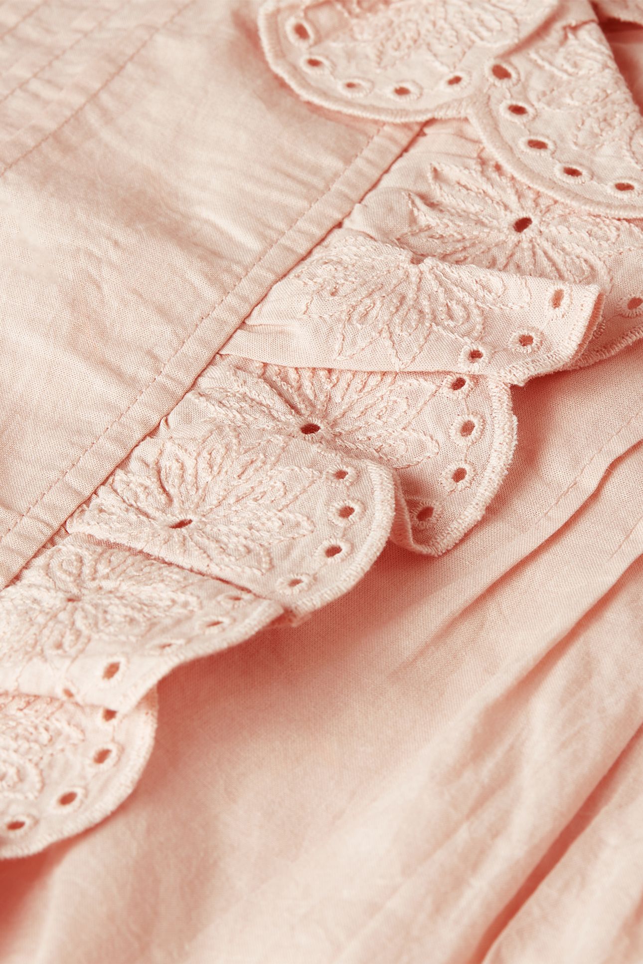 SHORT SLEEVE BLOUSE WITH EMBROIDERED DETAILS ROSE DUST 7