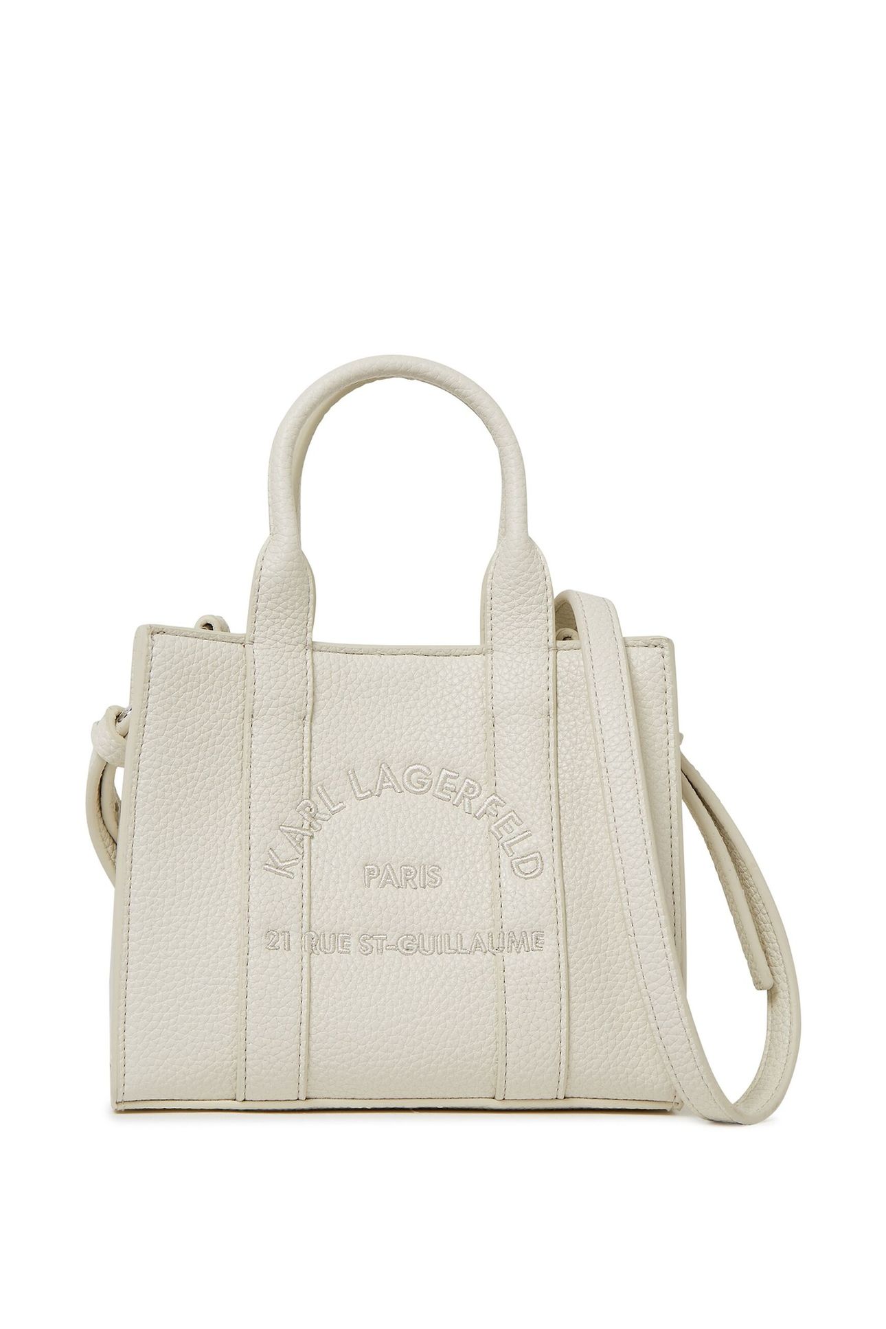 K/RSG MN SQUARE TOTE PEB EMB OFF WHITE 2