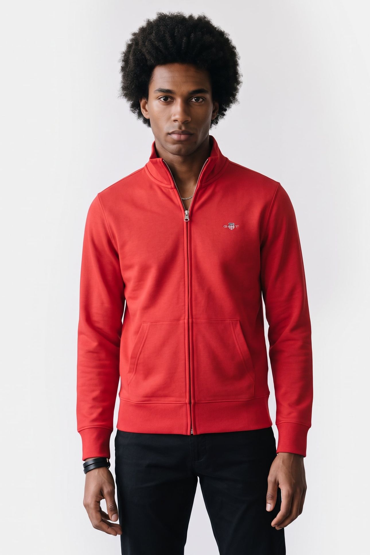 REG SHIELD FULL ZIP SWEAT ROSE RED 1