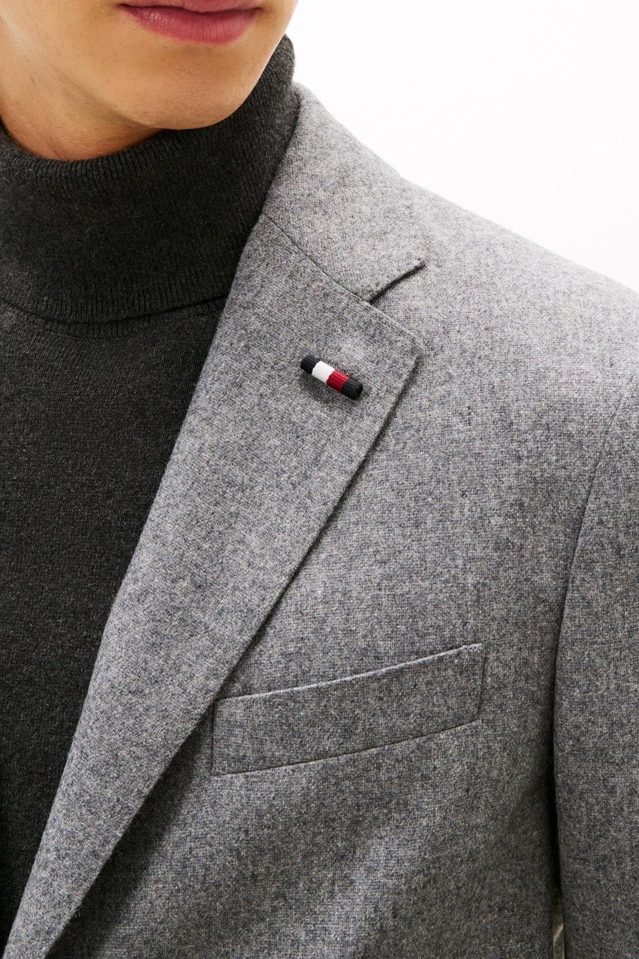 PLAIN SOFT TECH WOOL BLAZER GREY 4