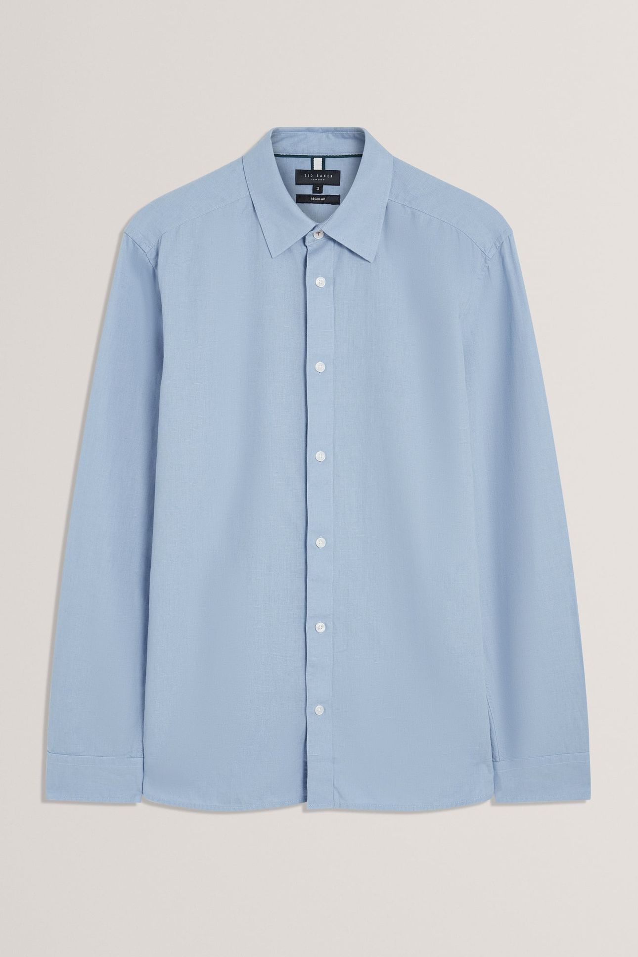 ZAFRA LS REGULAR LINEN SHIRT BLUE 3