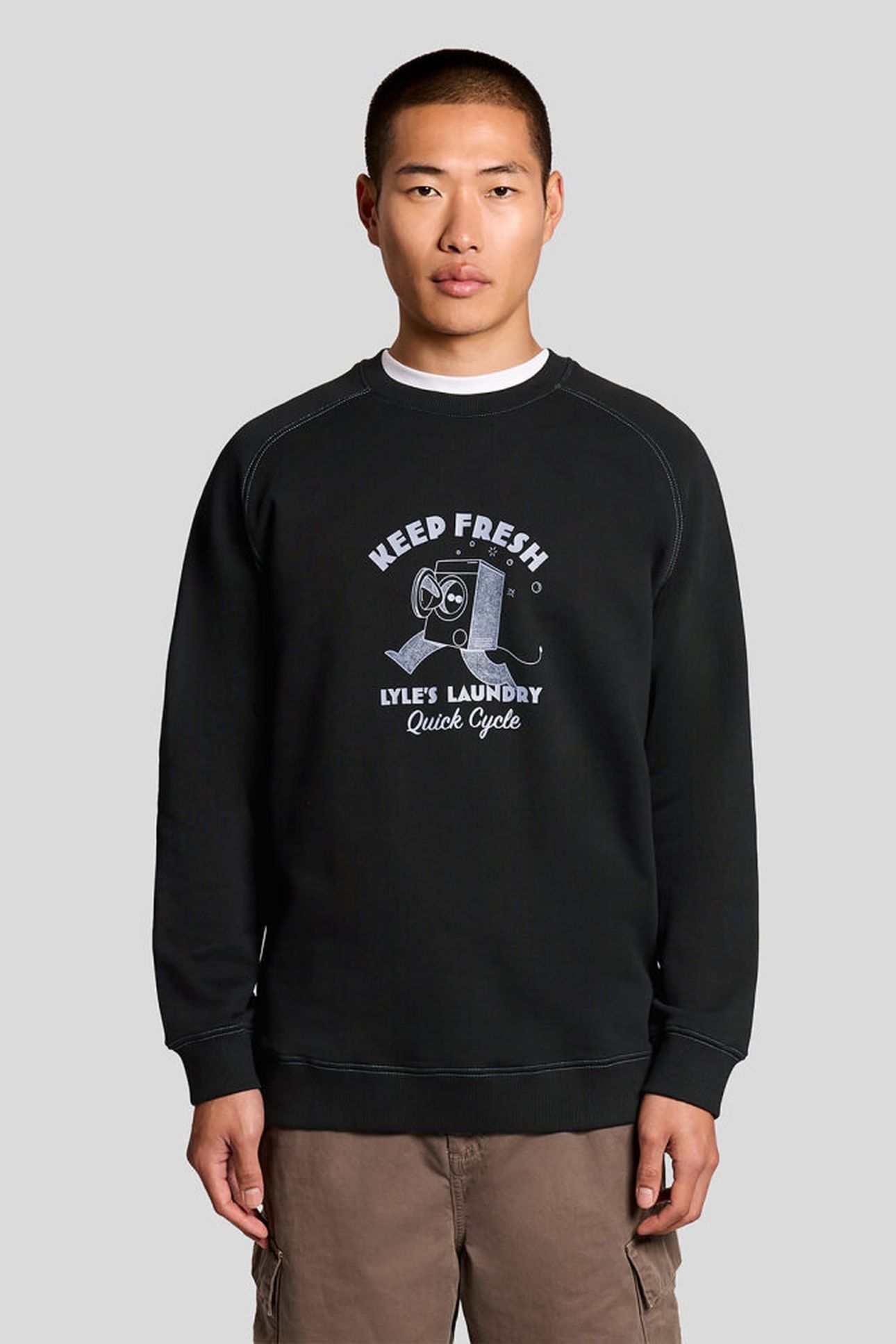 KEEP FRESH GRAPHIC SWEATSHIRT JET BLACK 1