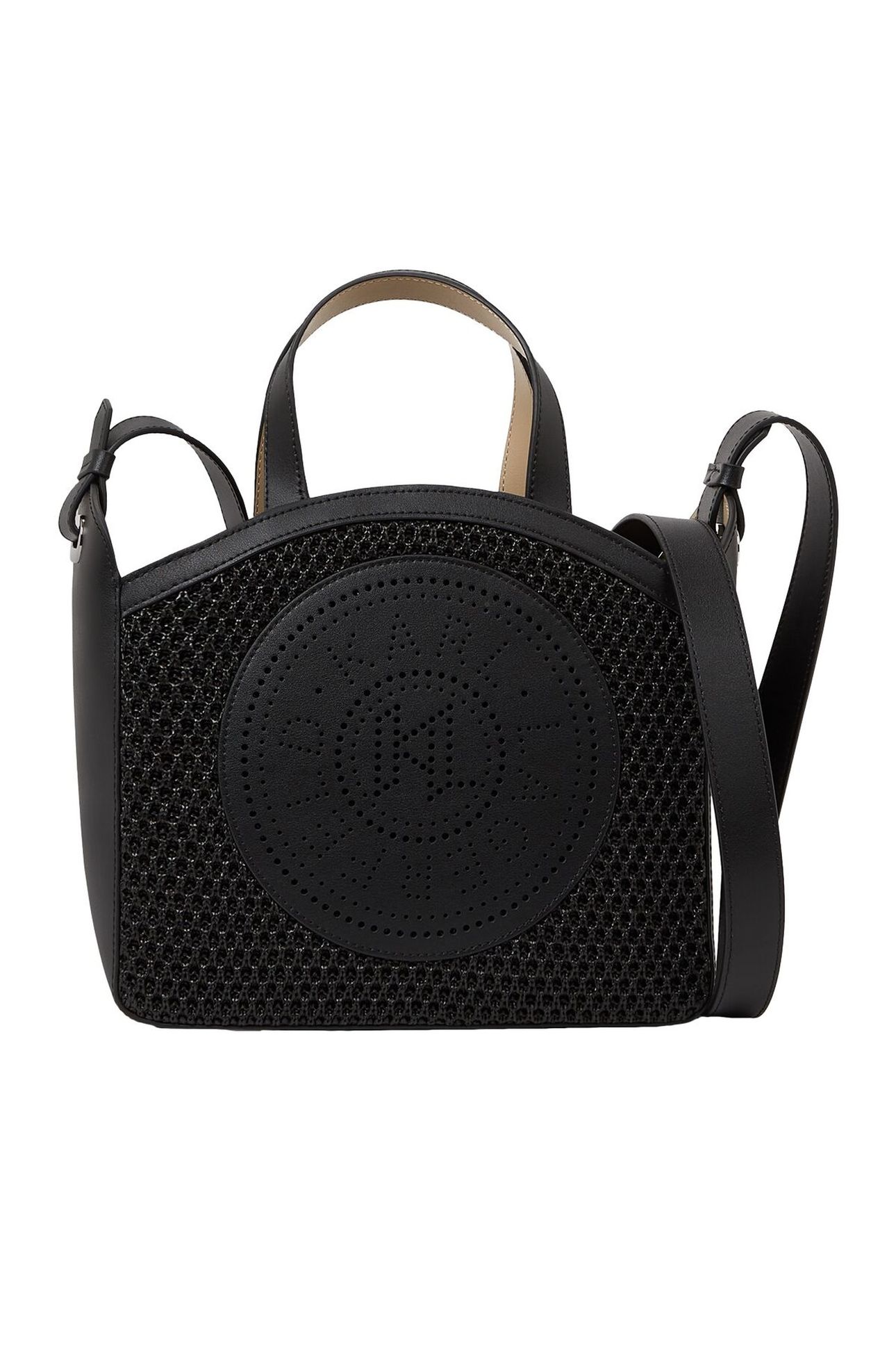 K/CIRCLE SM TOTE RAFFIA MESH BLACK 2