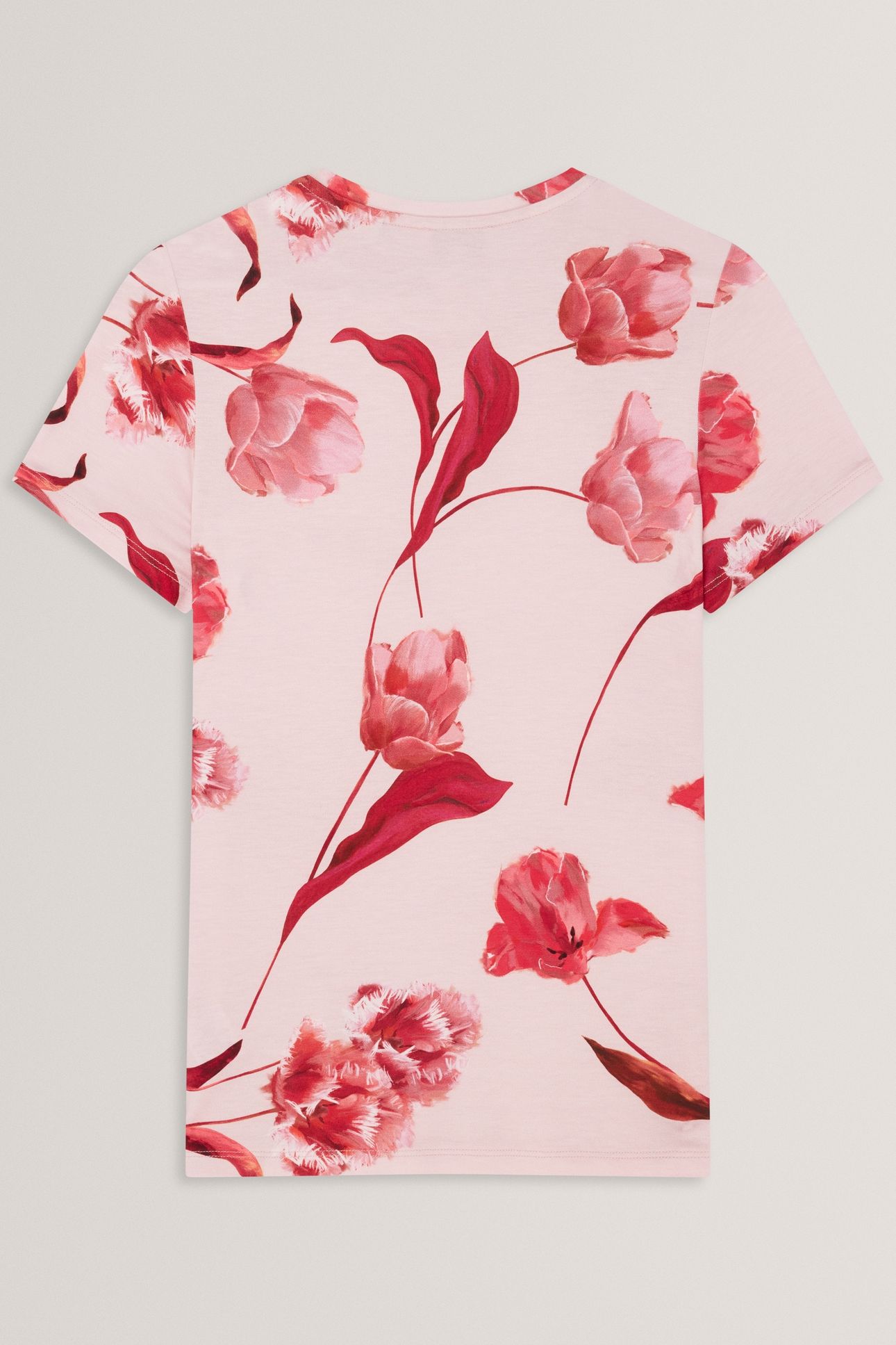 PRINTED FITTED TEE PINK 3