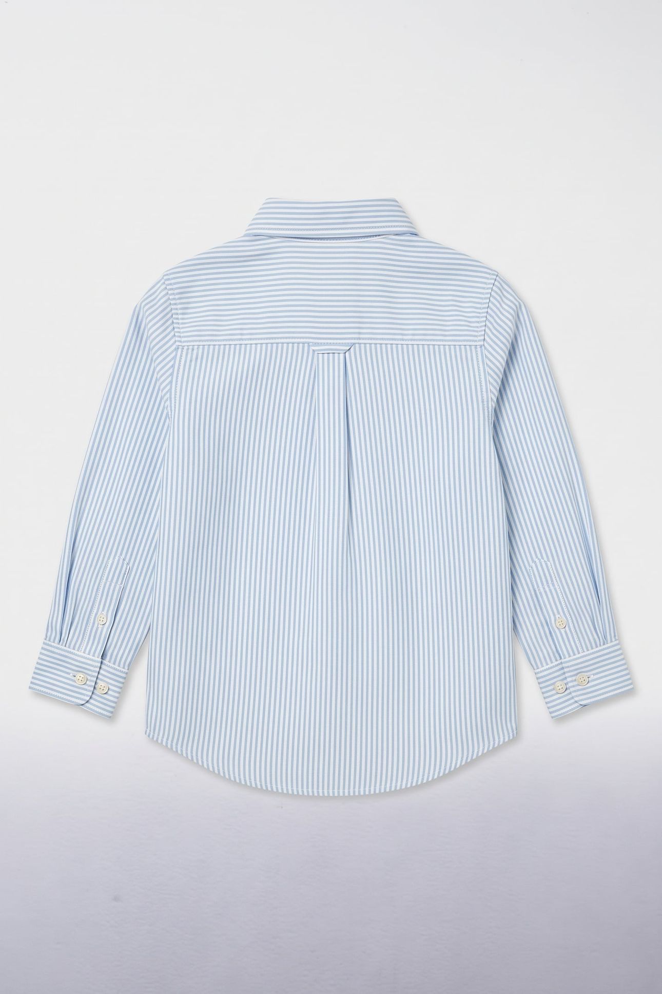 KIDS BOYS SHIELD OXFORD STRIPE SHIRT SKY BLUE 3