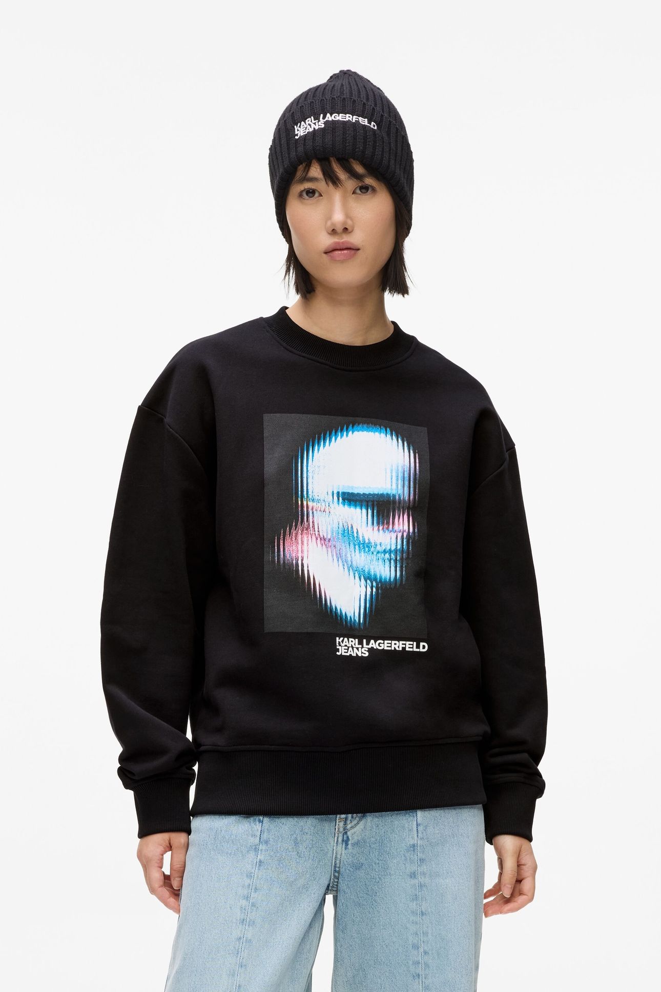 KLJ RELAXED KARL SWEAT BLACK 1