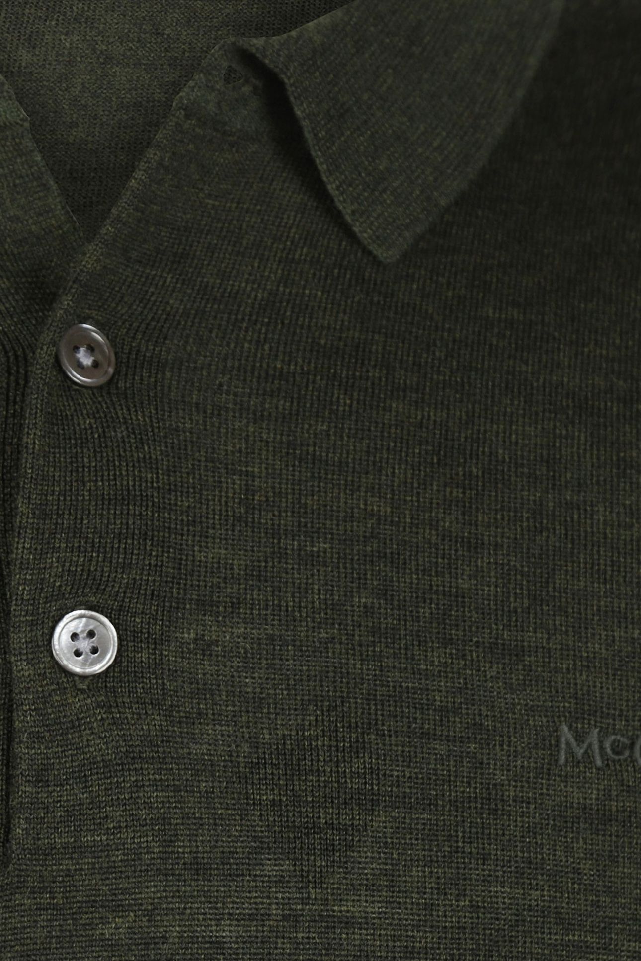 FINE MERINO L/S POLO DARK OLIVE 6