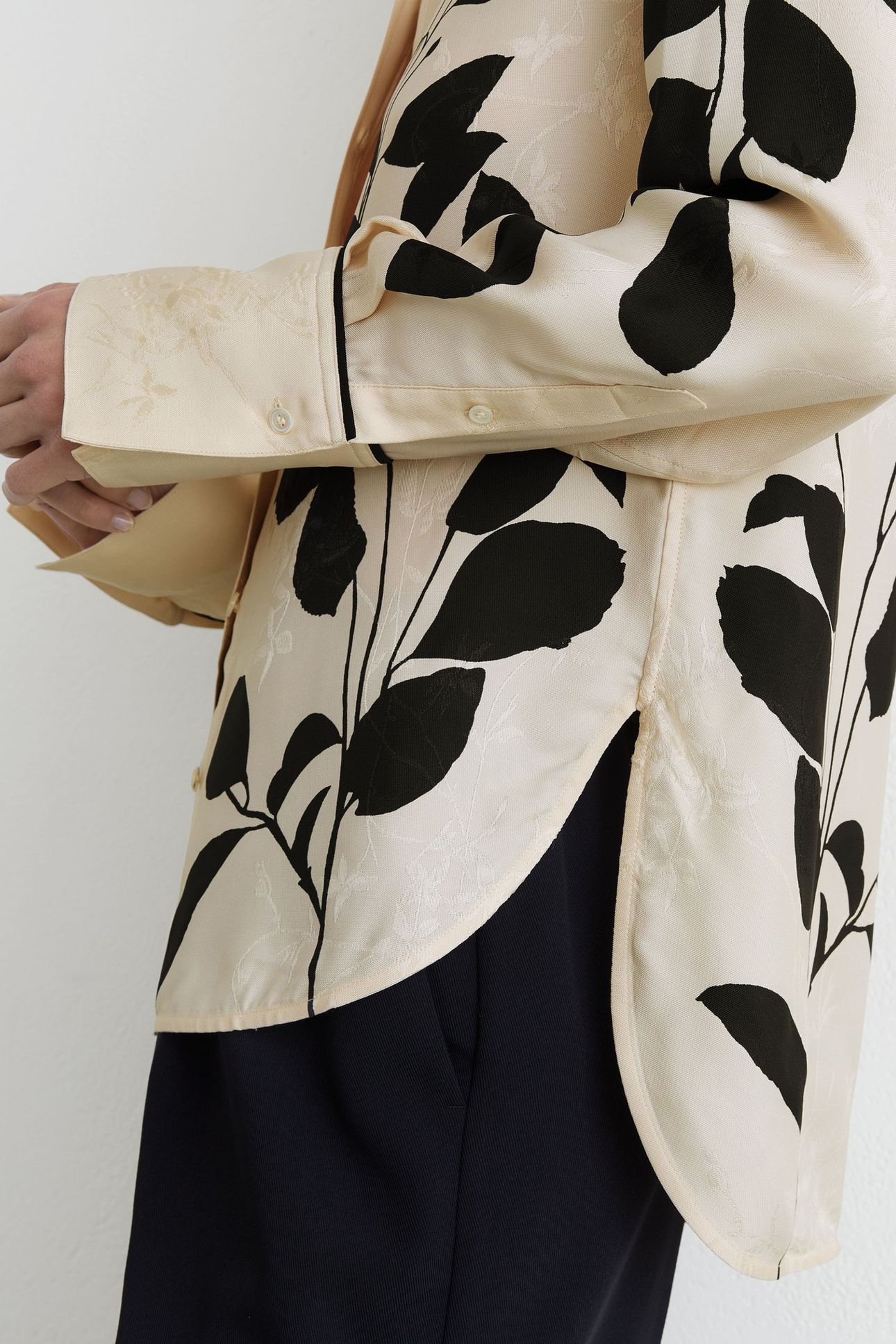 PRINTED COORD SHIRT IVORY/BLACK 4