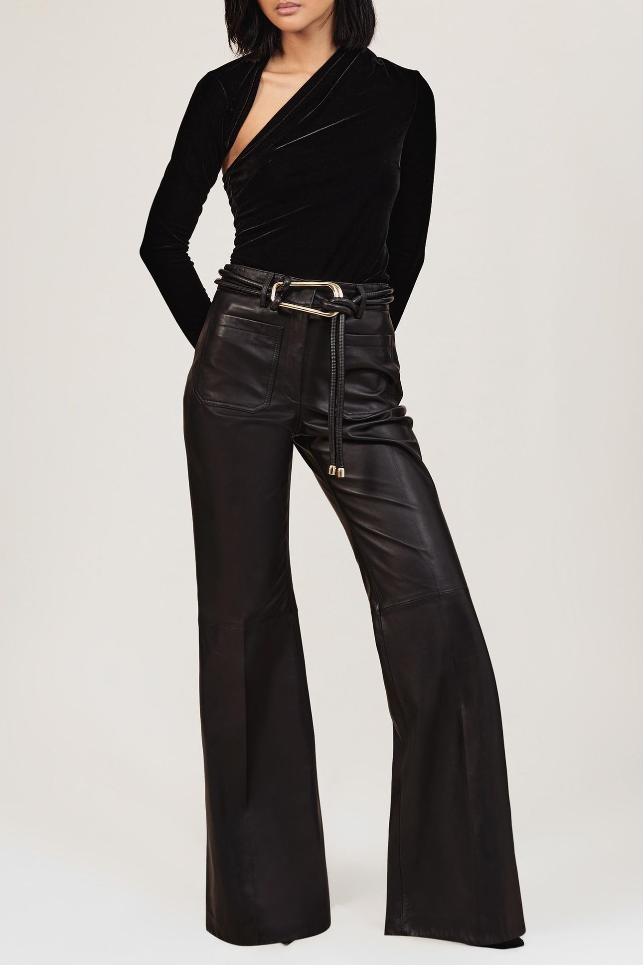 LONG SLEEVE VELVET TOP BLACK 3