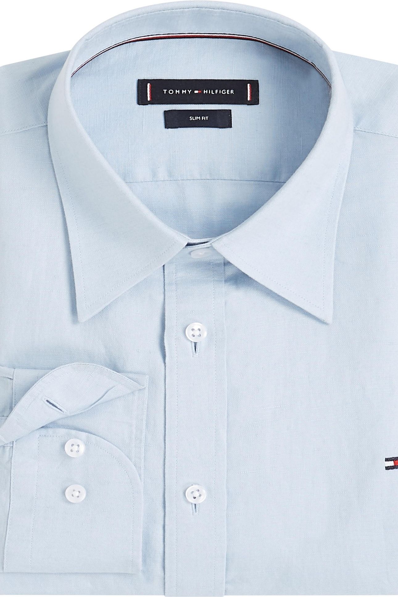 CL W-CO LINEN SLD SHIRT BREEZY BLUE 7