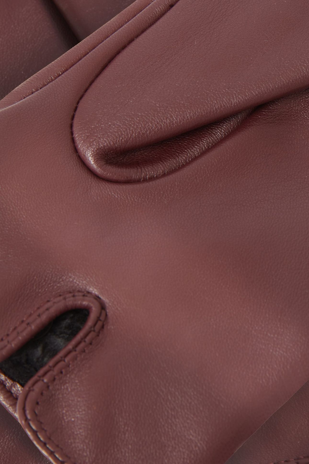 BUCKLE DETAIL LEATHER GLOVES WINE 3