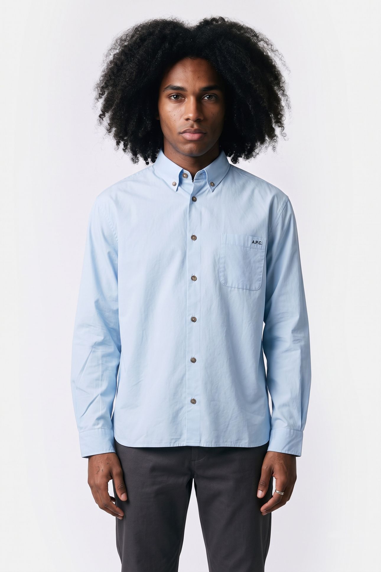 UNISEX SHIRT MATEO LOGO LIGHT BLUE 1