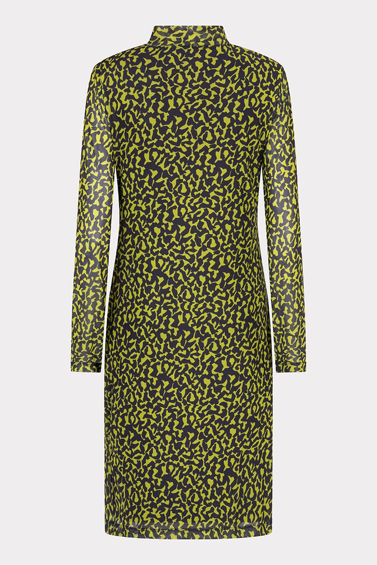DRESS GATHERING LITTLE CITY MESH PRINT 6