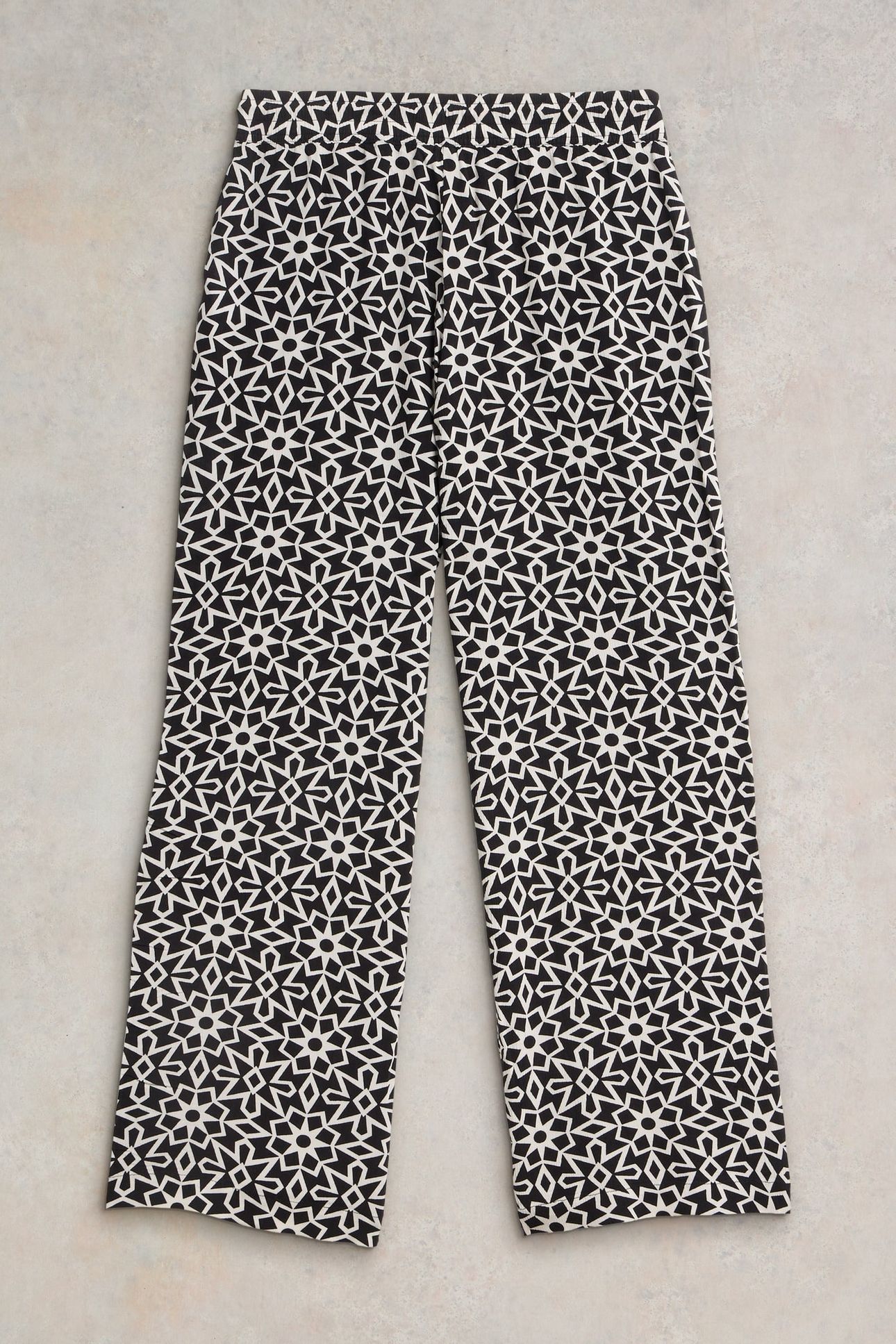BELLE CRINKLE WIDE LEG TROUSER BLK PR 3