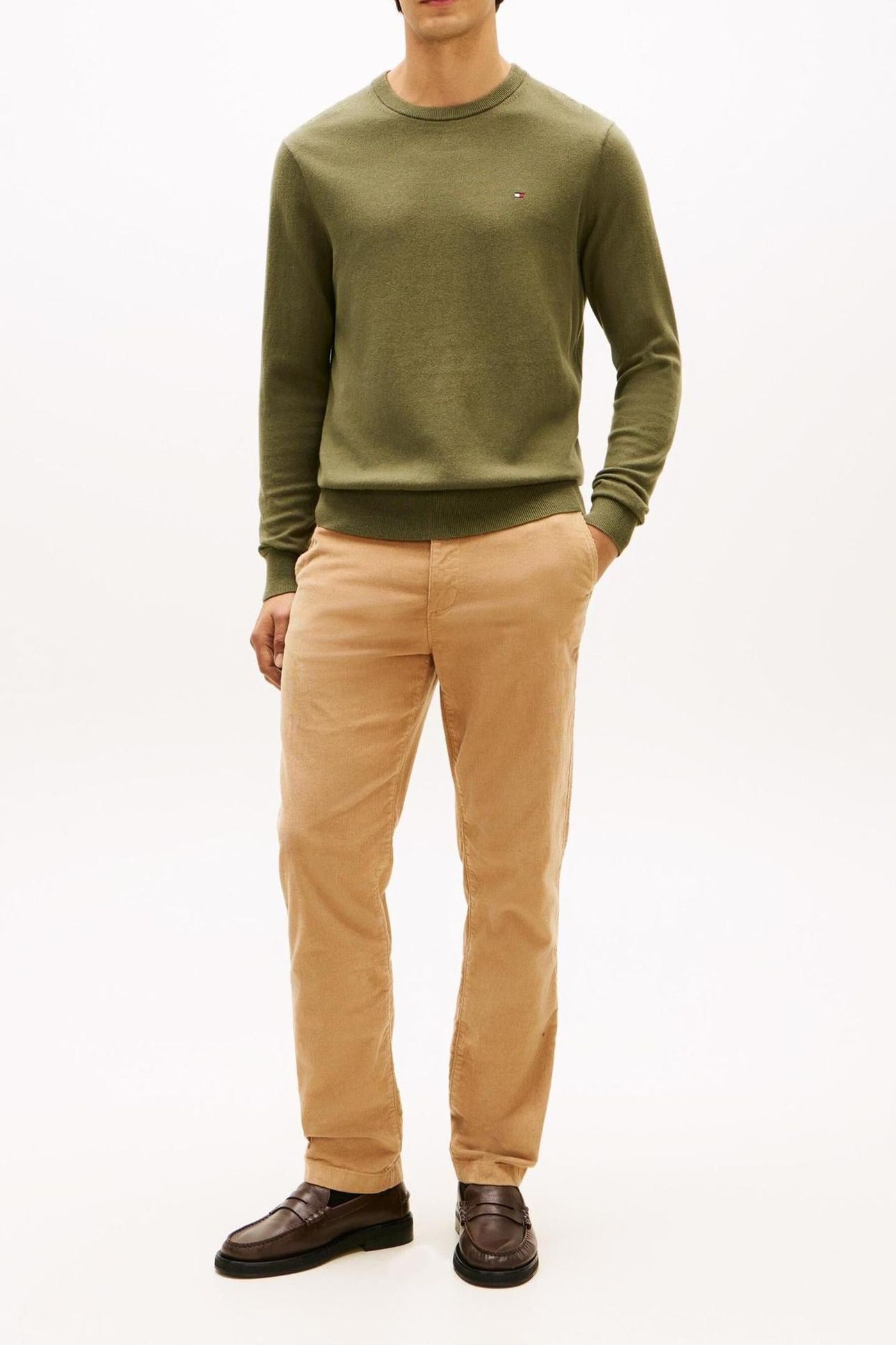 PIMA COTTON CASHMERE SWEATER HUNTSMAN GREEN 2