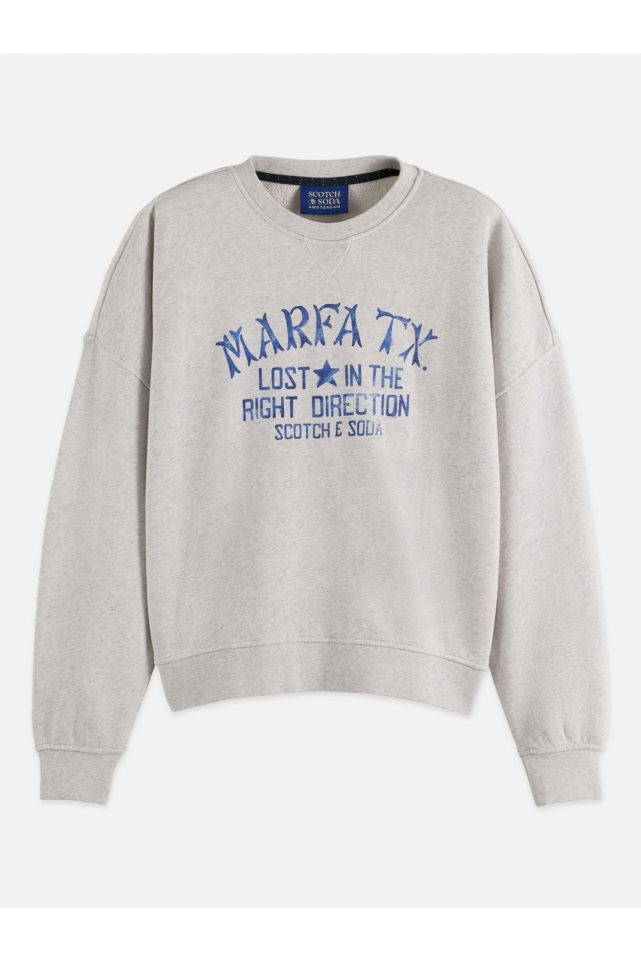 DENIM GRAPHIC OVERSIZED FIT SWEATSHIRT GREY MELANGE 4
