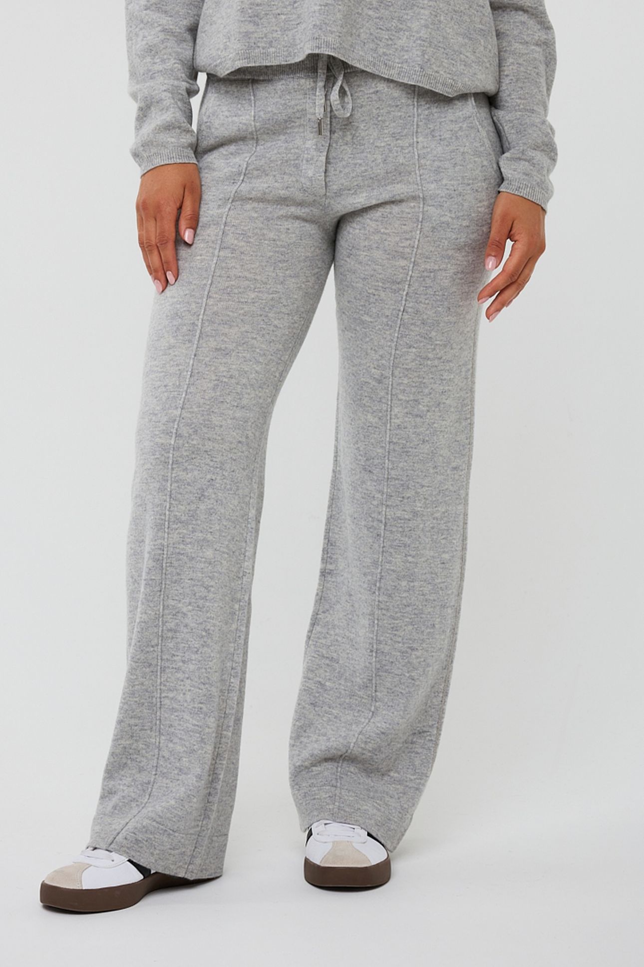 TROUSERS FINE CHAIN LIGHT GREY MELANGE 2