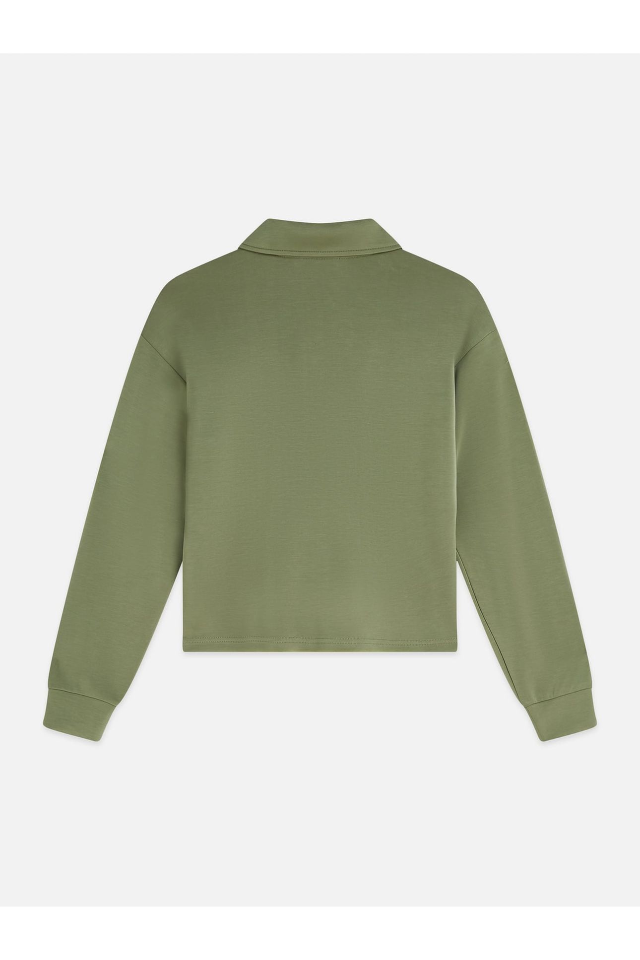 ZIP THROUGH TENCEL SWEATSHIRT OIL GREEN 5