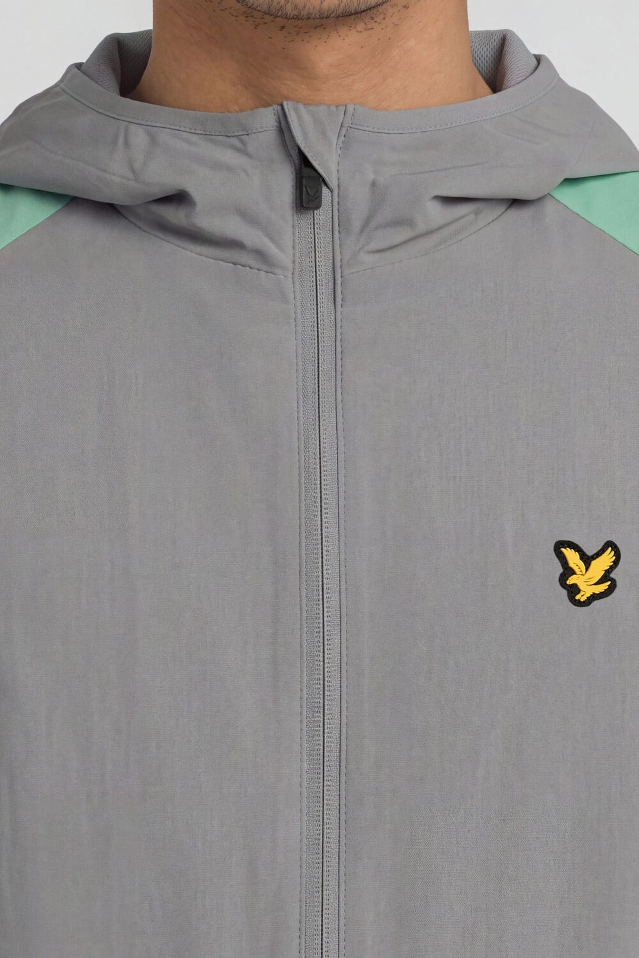 PANELLED WINDBREAKER JACKET ULTIMATE GREY/COOL MINT 5
