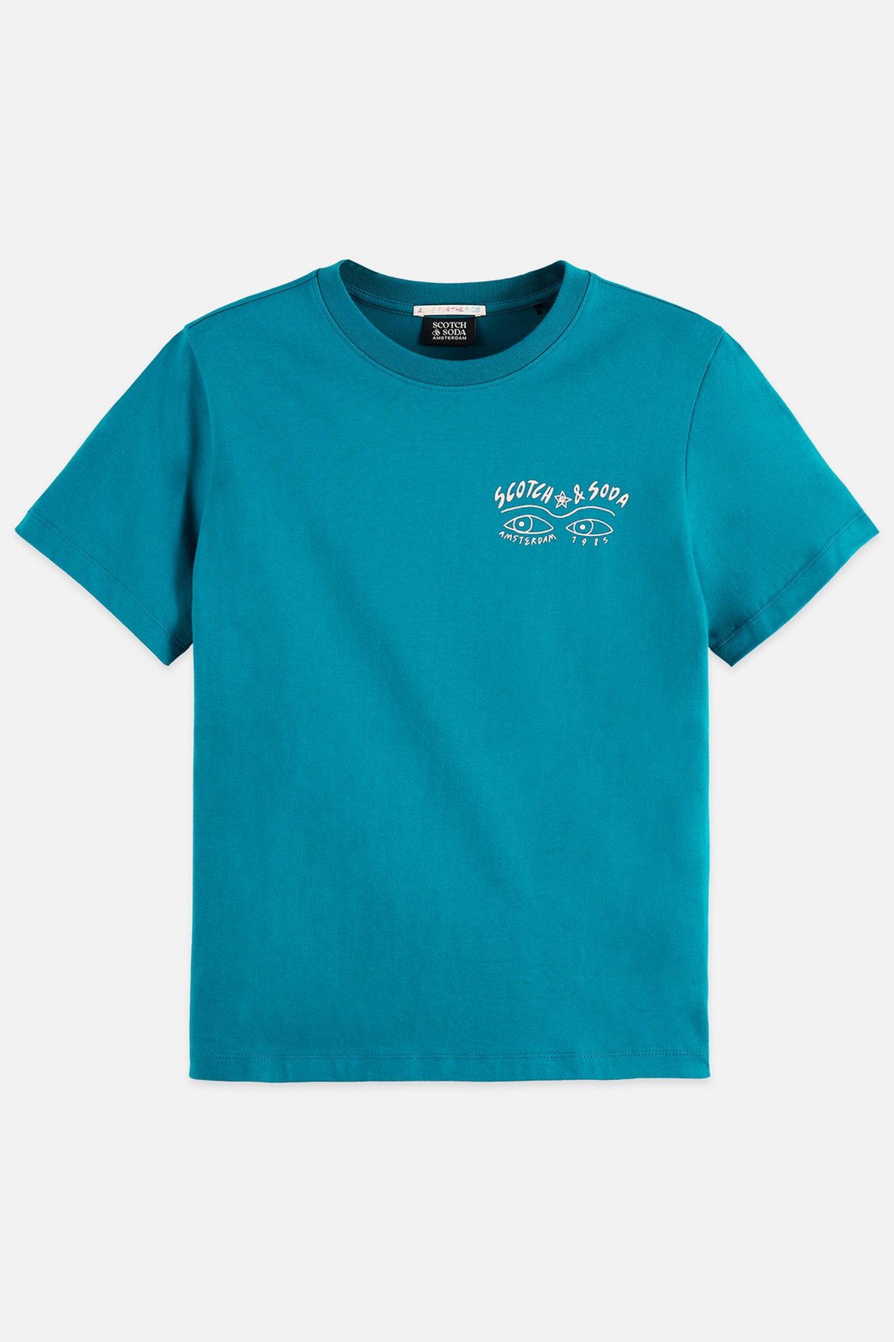 SMALL CHEST ARTWORK REGULAR FIT T-SHIRT DEEP LAGOON 4
