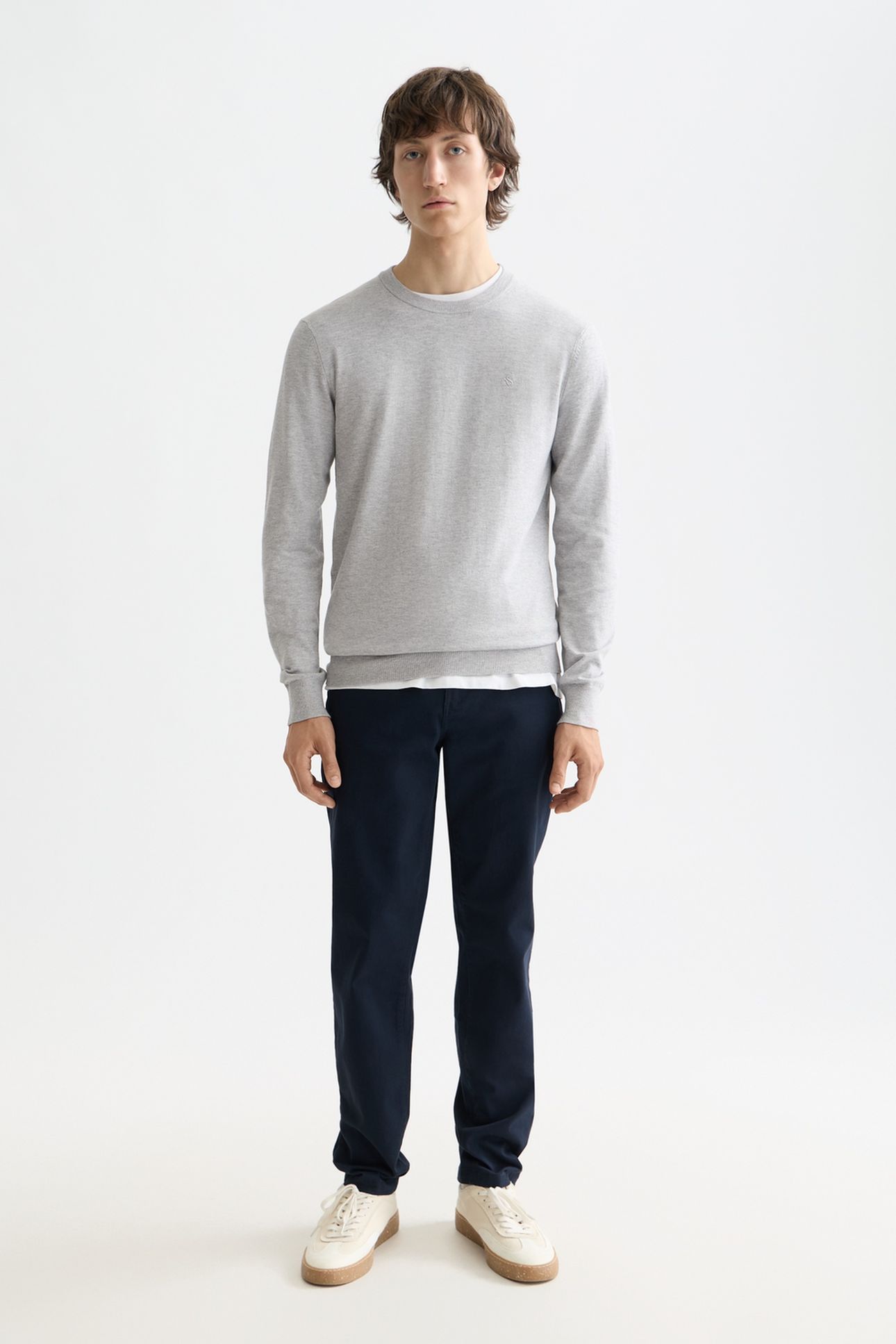 STUART COTTON-BLEND TWILL CHINO NAVY 3