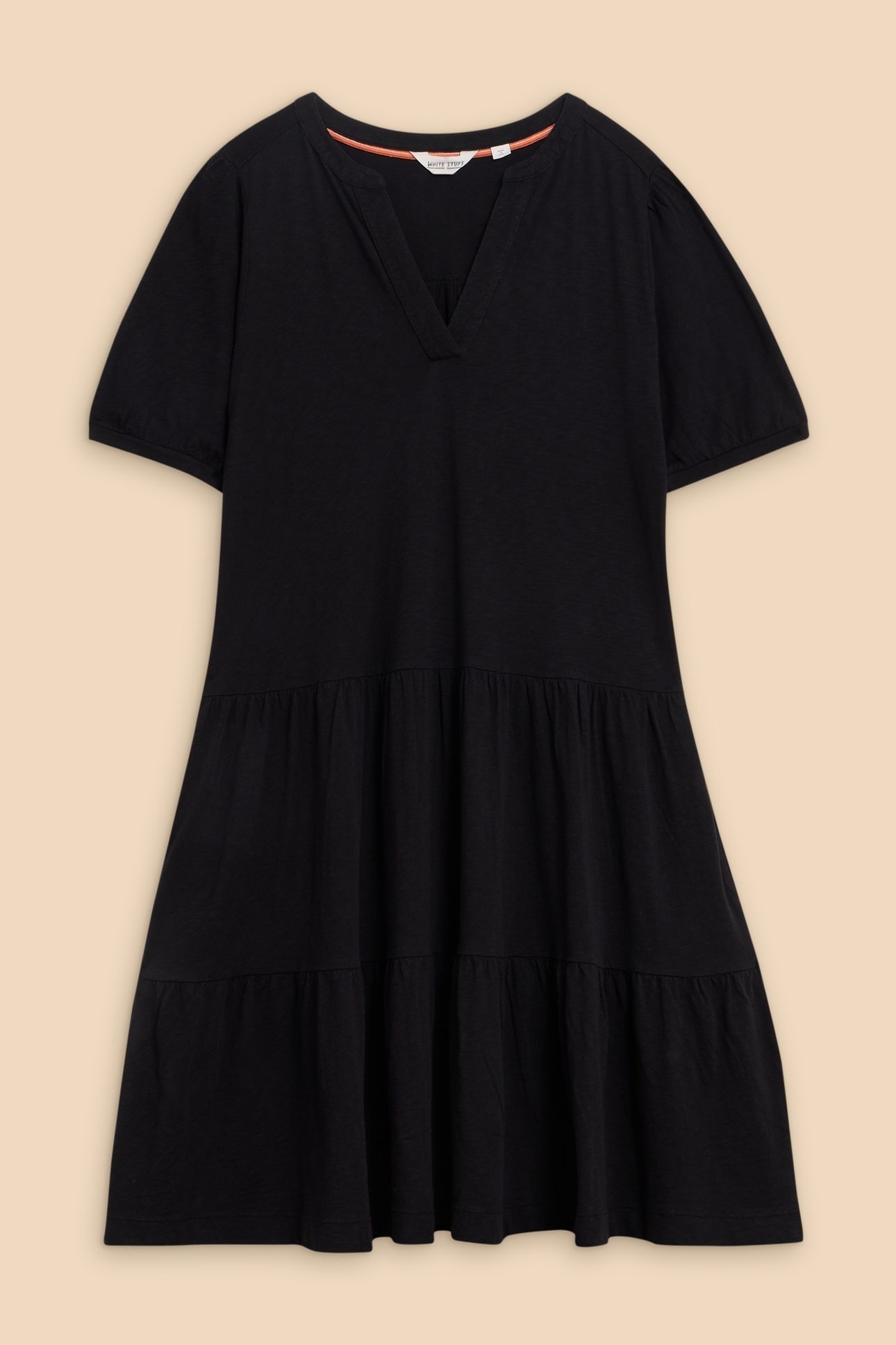 CLARA COTTON JERSEY DRESS PURE BLK 3