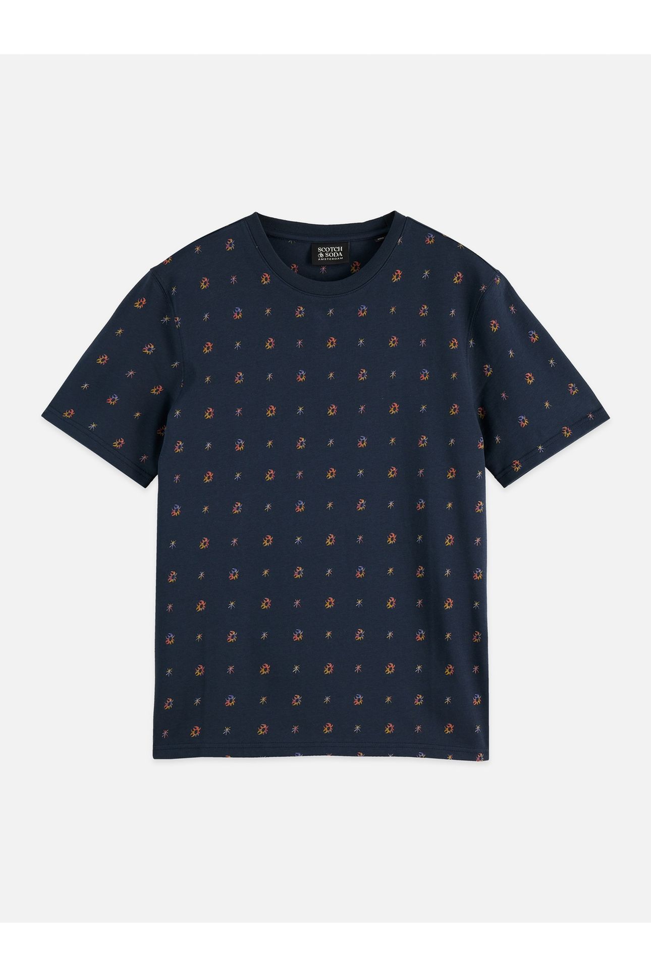 MICRO-PRINTED REGULAR-FIT T-SHIRT BLACK 1