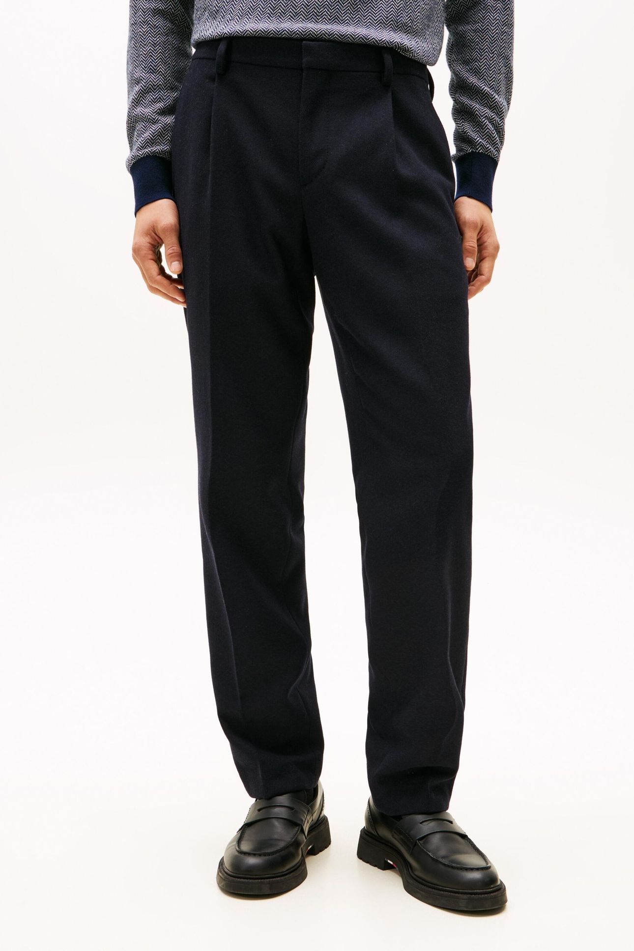 SOFT TECH WOOL PANTS BLUE 1