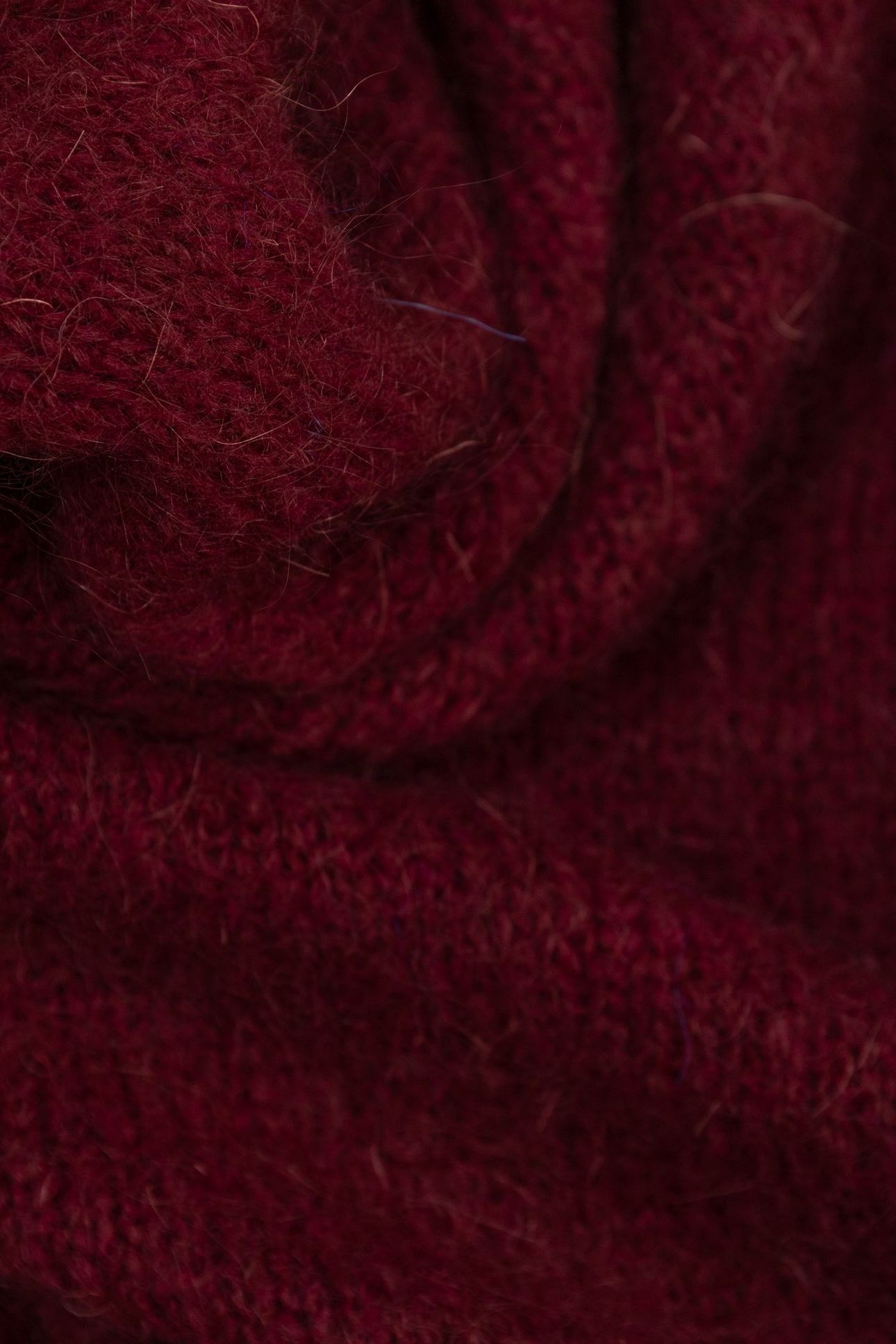 BURGUNDY KNIT V-NECK SWEATER MARINE 8