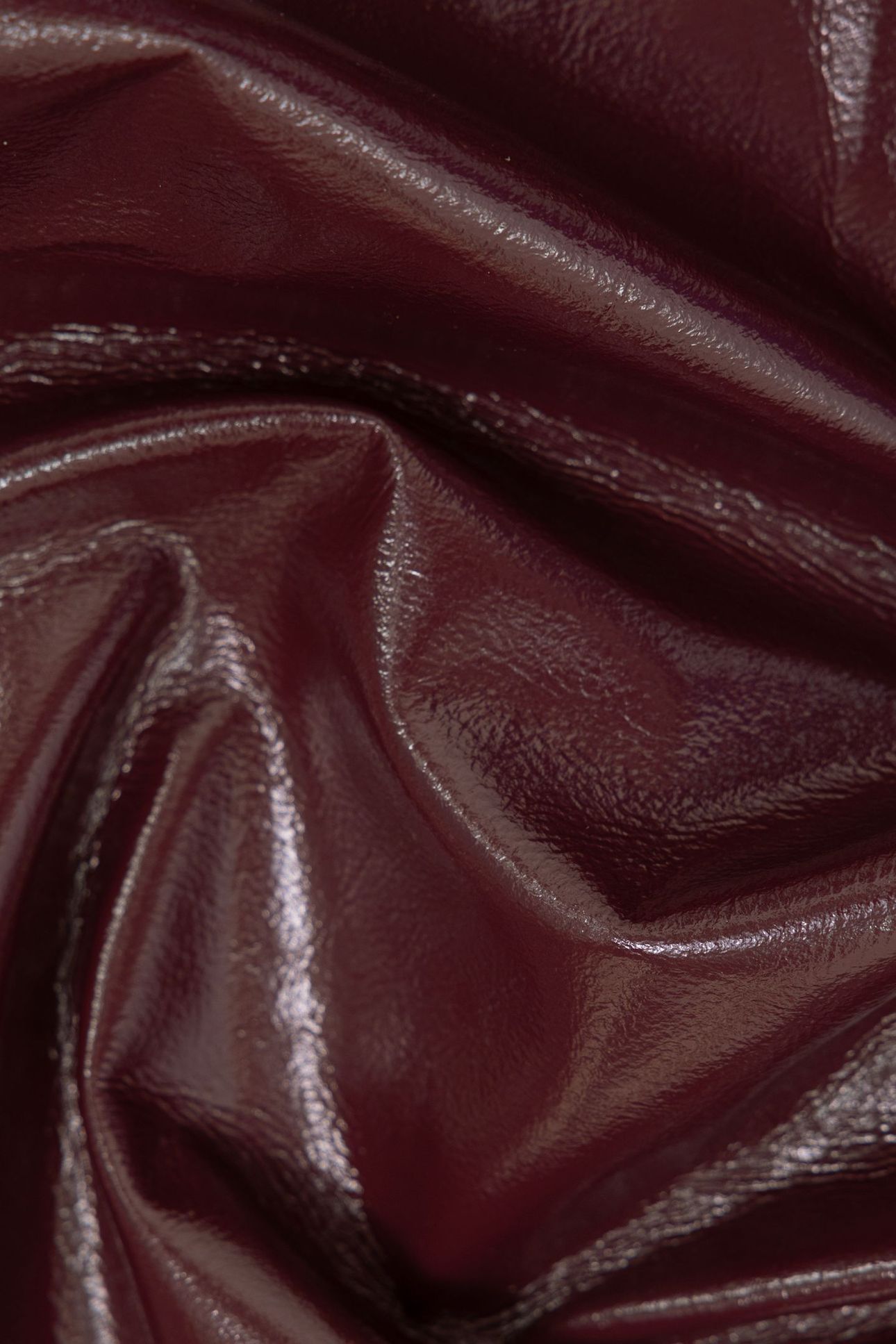 BURGUNDY VINYL-STYLE LONG TRENCH COAT 8