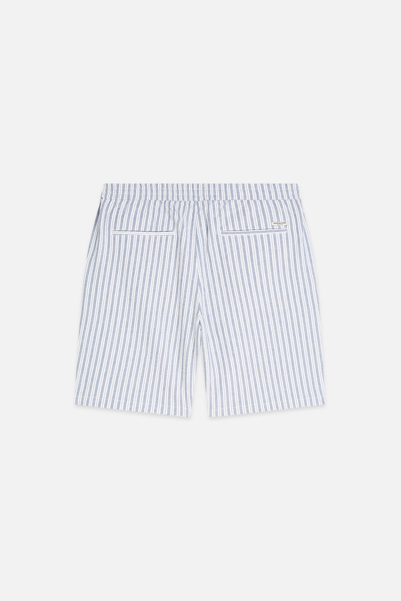 FAVE COTTONLINEN YARNDYED REGULARFIT BERMUDA SHORTS NAVY 5