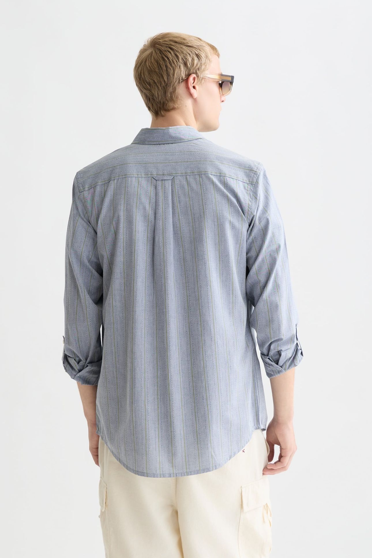 YARNDYED DOBBY REGULARFIT SHIRT NAVY 2
