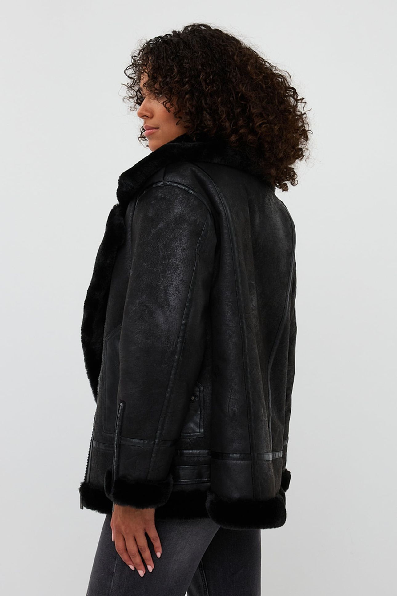 JACKET SUEDINE LONG BLACK 4