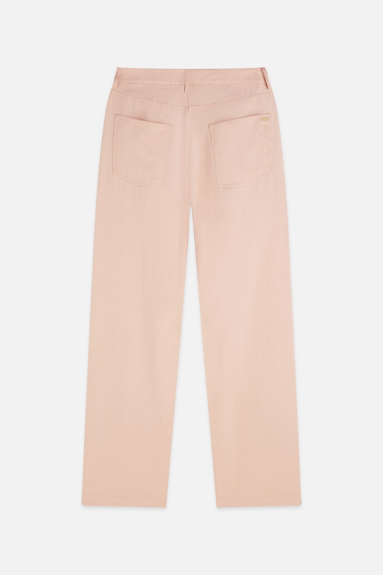 LOTUS - TWILL HIGH RISE BARREL LEG PANTS ROSE DUST 5