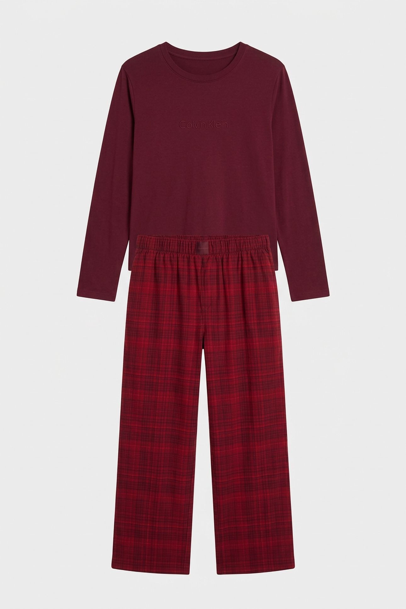 LS TEE FLANNEL PANT SET ZINFANDEL 3