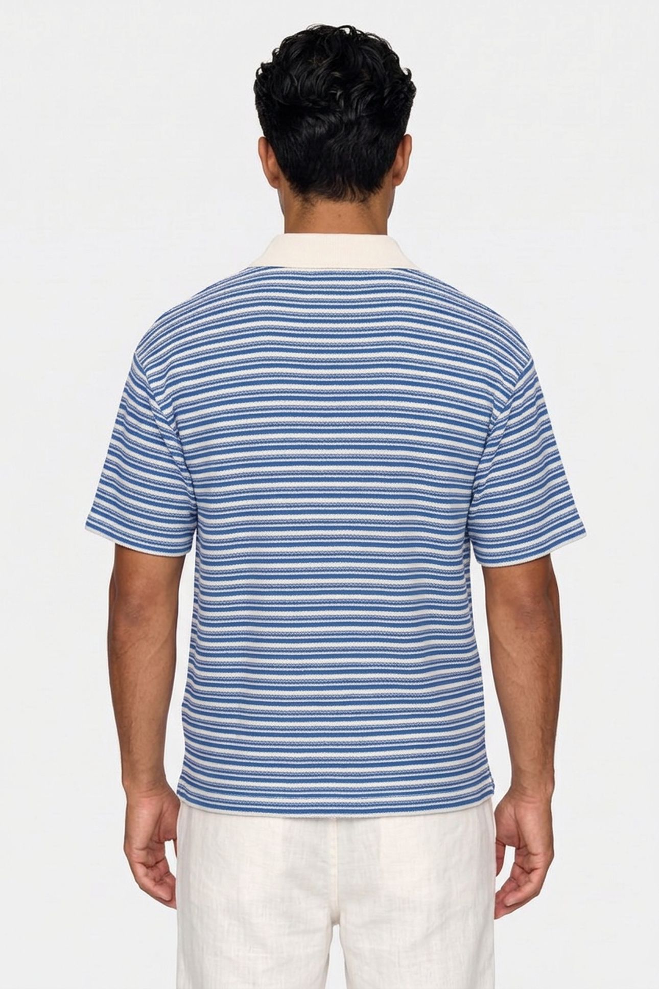 UNISEX POLO RUBEN BLUE/WHITE 4