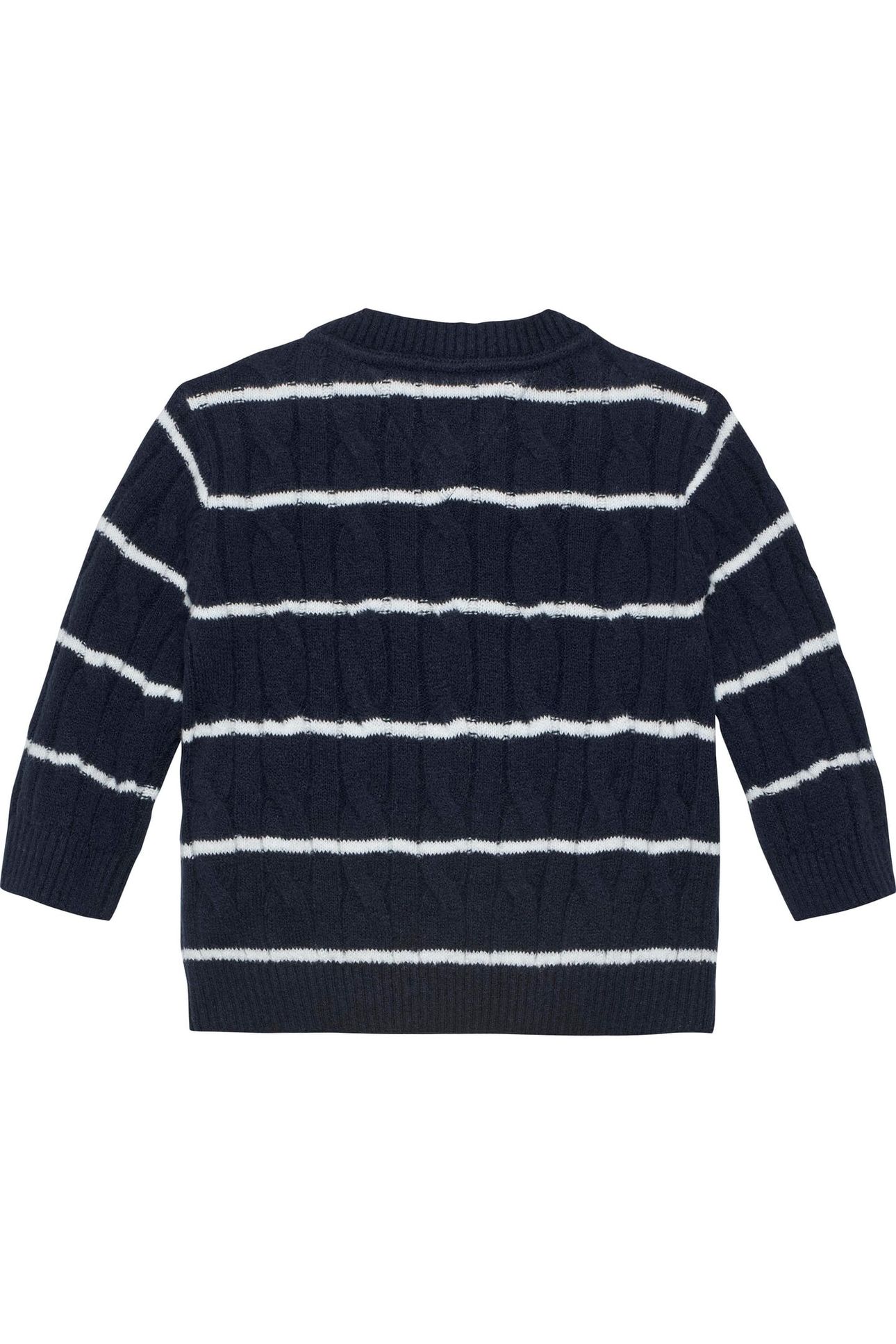 NEWBORN CABLE SWEATER DARK BLUE 3