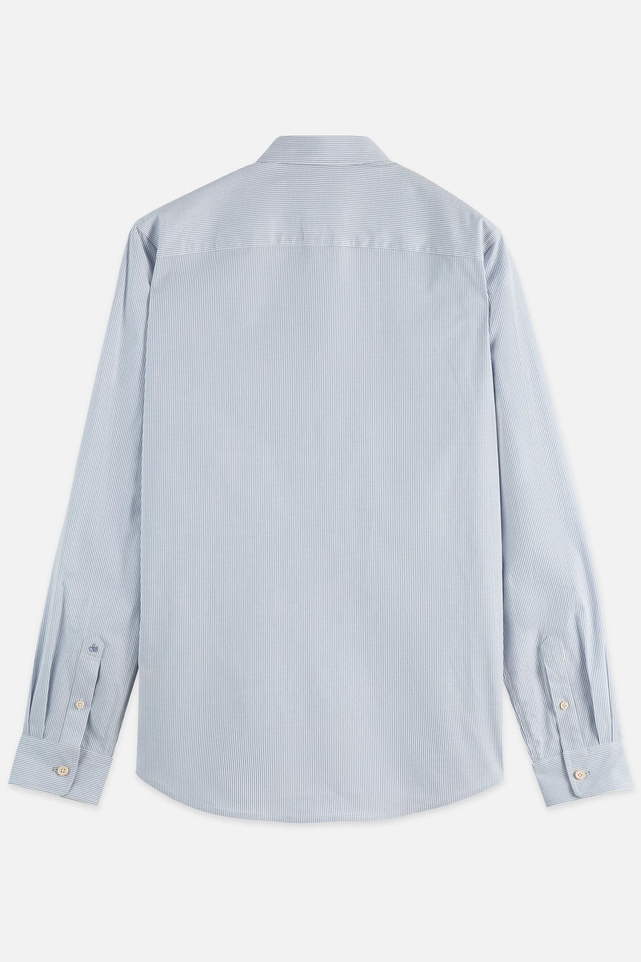 STRIPED SLIM-FIT POPLIN SHIRT NAVY 2