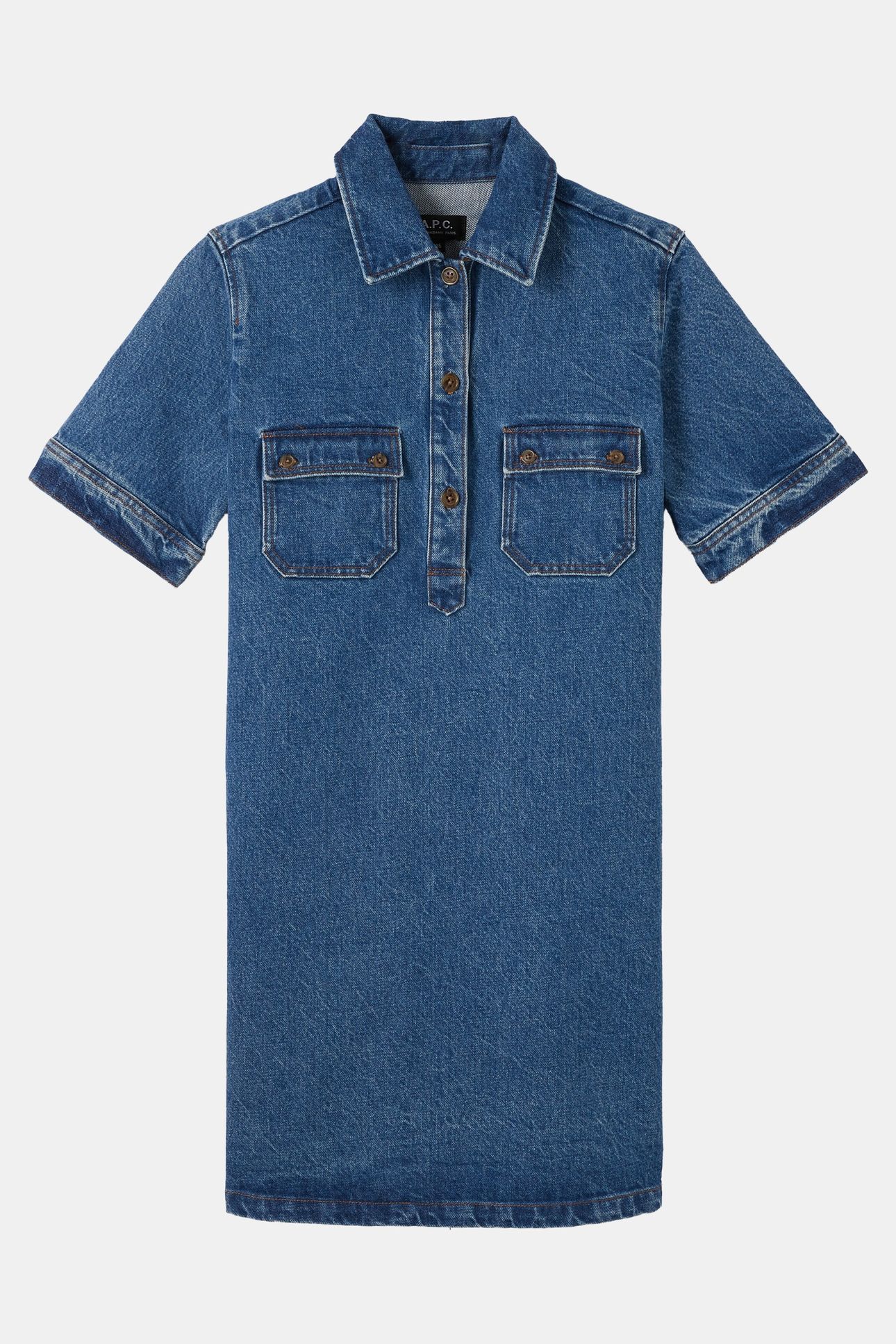 DRESS BERANGERE WASHED INDIGO 2