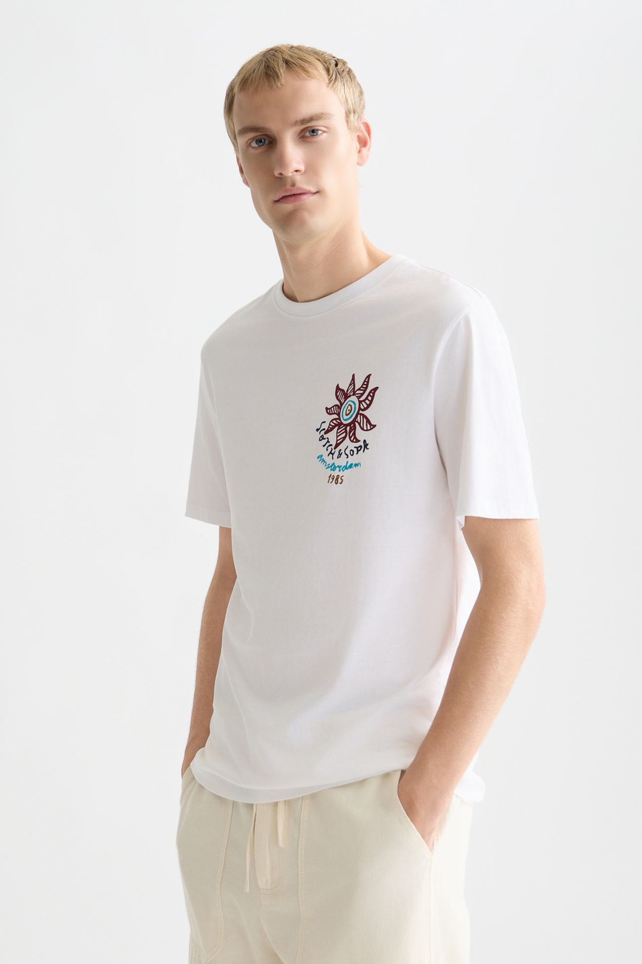 FRONT AND BACK ARTWORK REGULARFIT TSHIRT WHITE/PASTEL 1