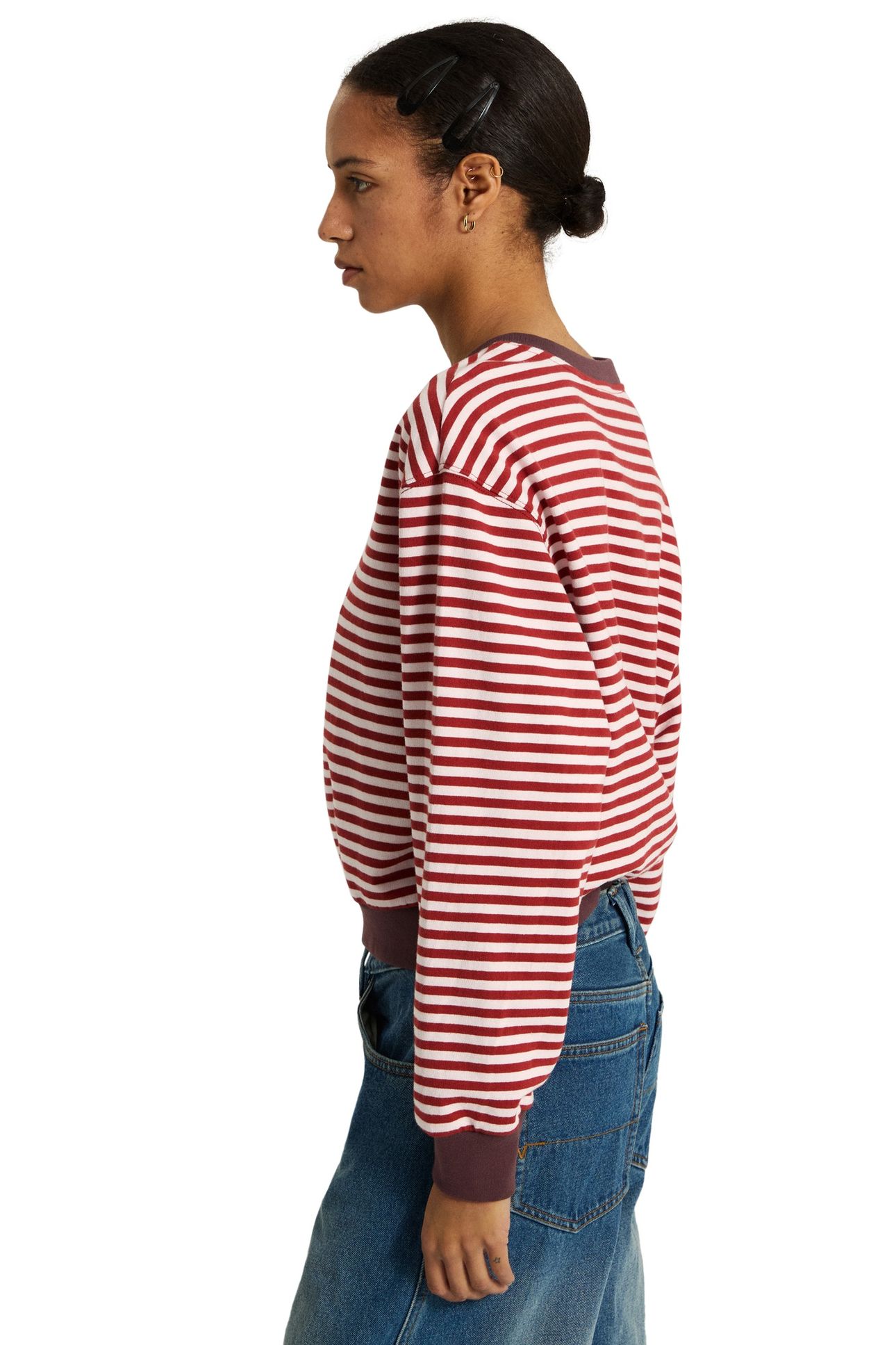 MOLLY HENLEY PULLOVER PALE PETAL/POPPY EMBER 3