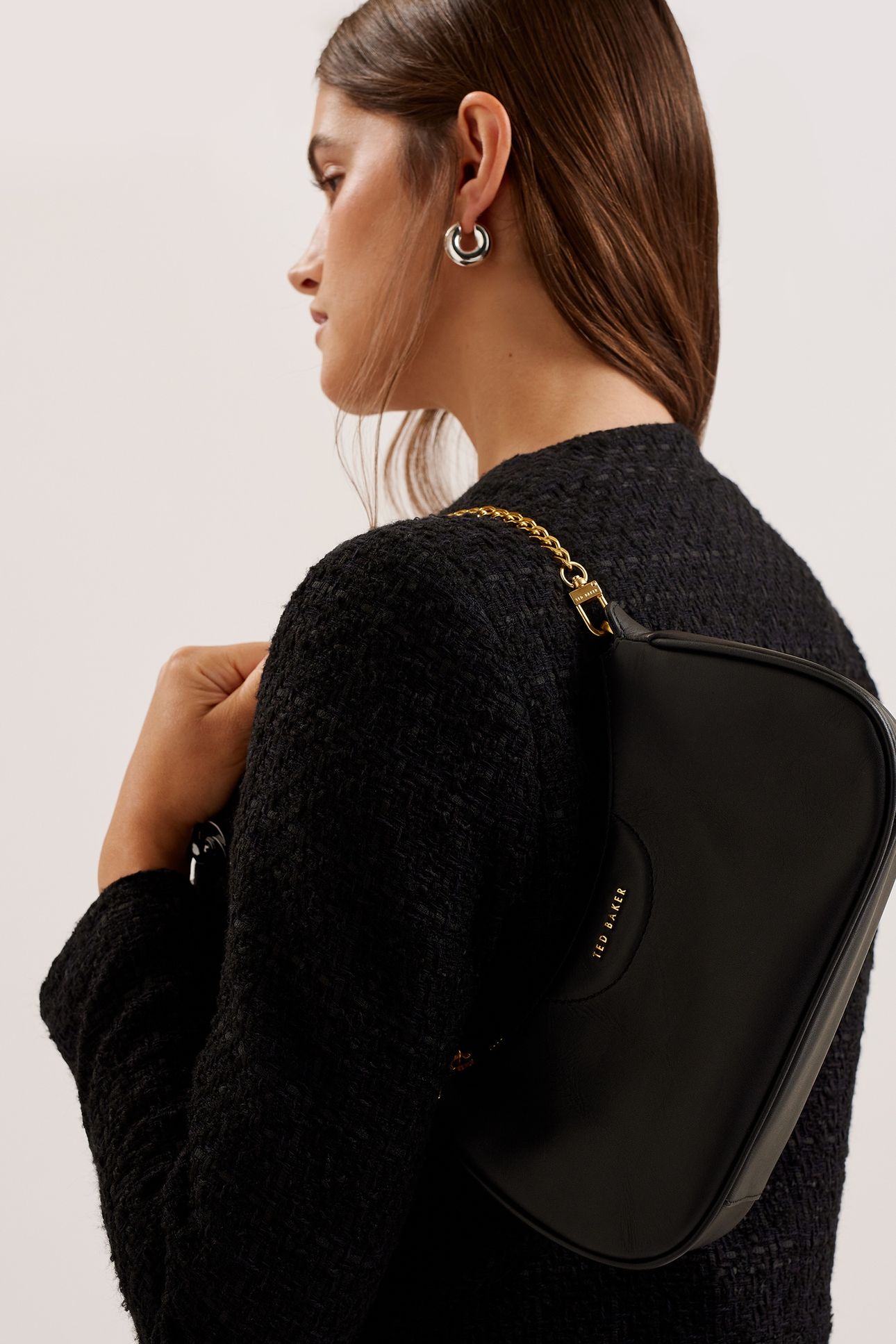 WEBBING LEATHER CROSSBODY BAG BLACK 3