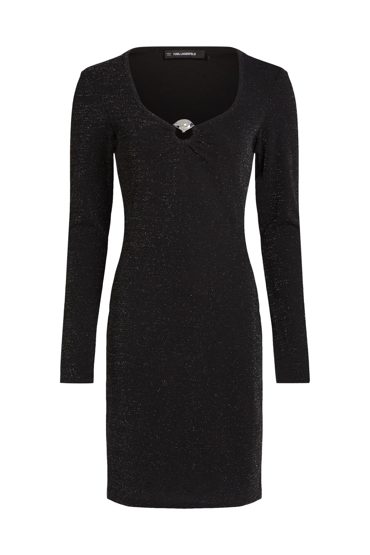 FAN LUREX JERSEY DRESS BLACK LUREX 1