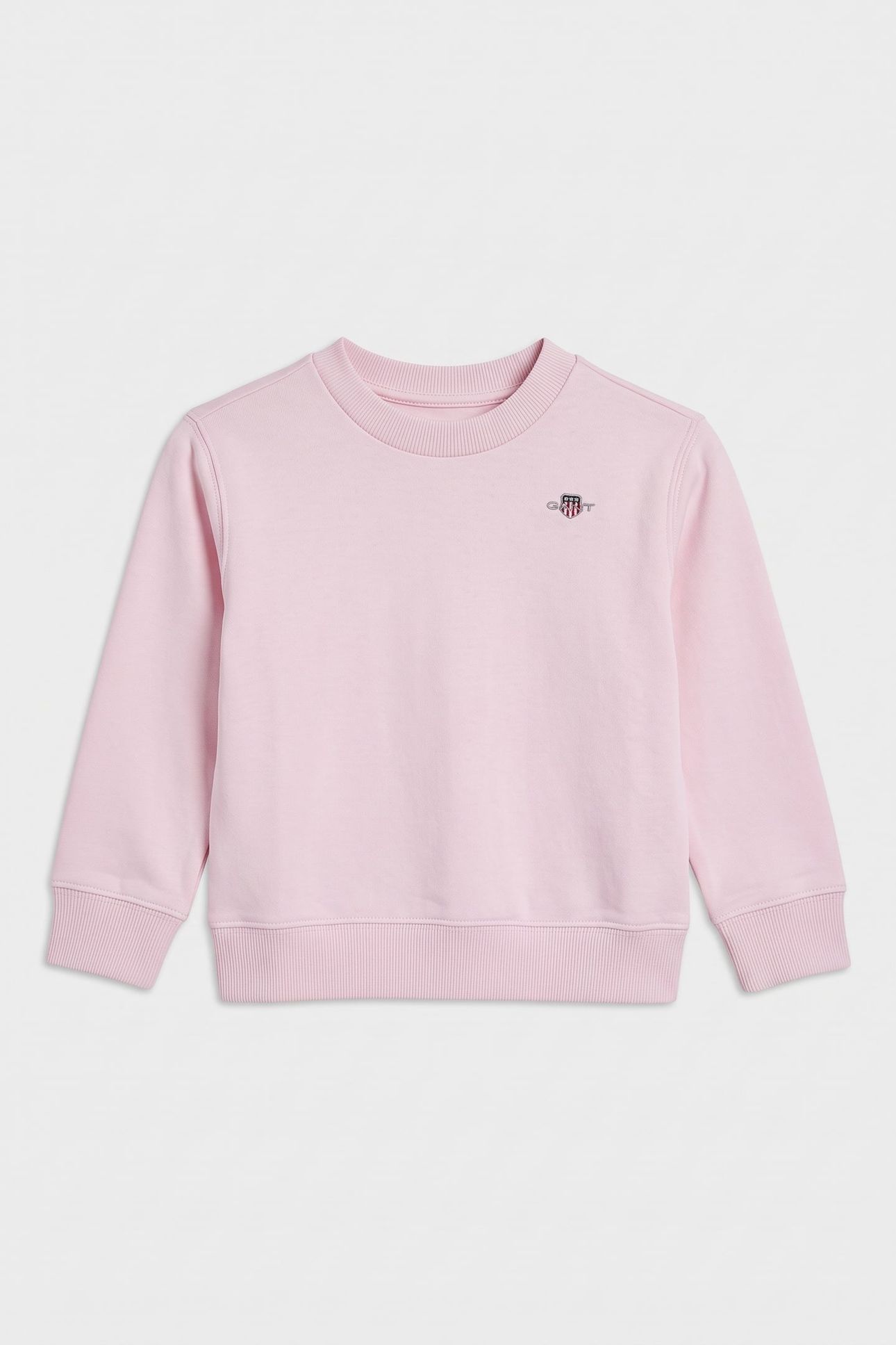 KIDS GIRLS SHIELD OVERSIZE CREW NECK SWEAT LIGHT PINK 2