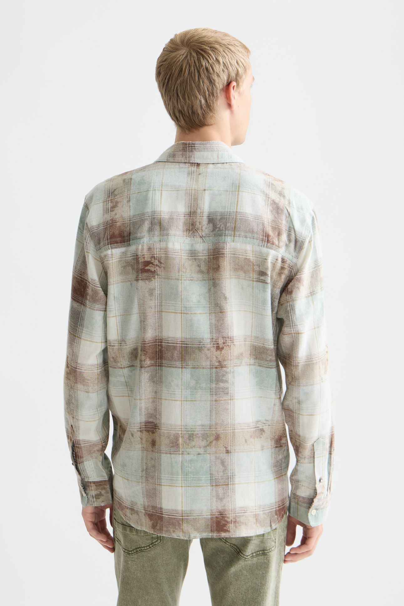 WASHED CHECK RELAXEDFIT SHIRT NAVY 2