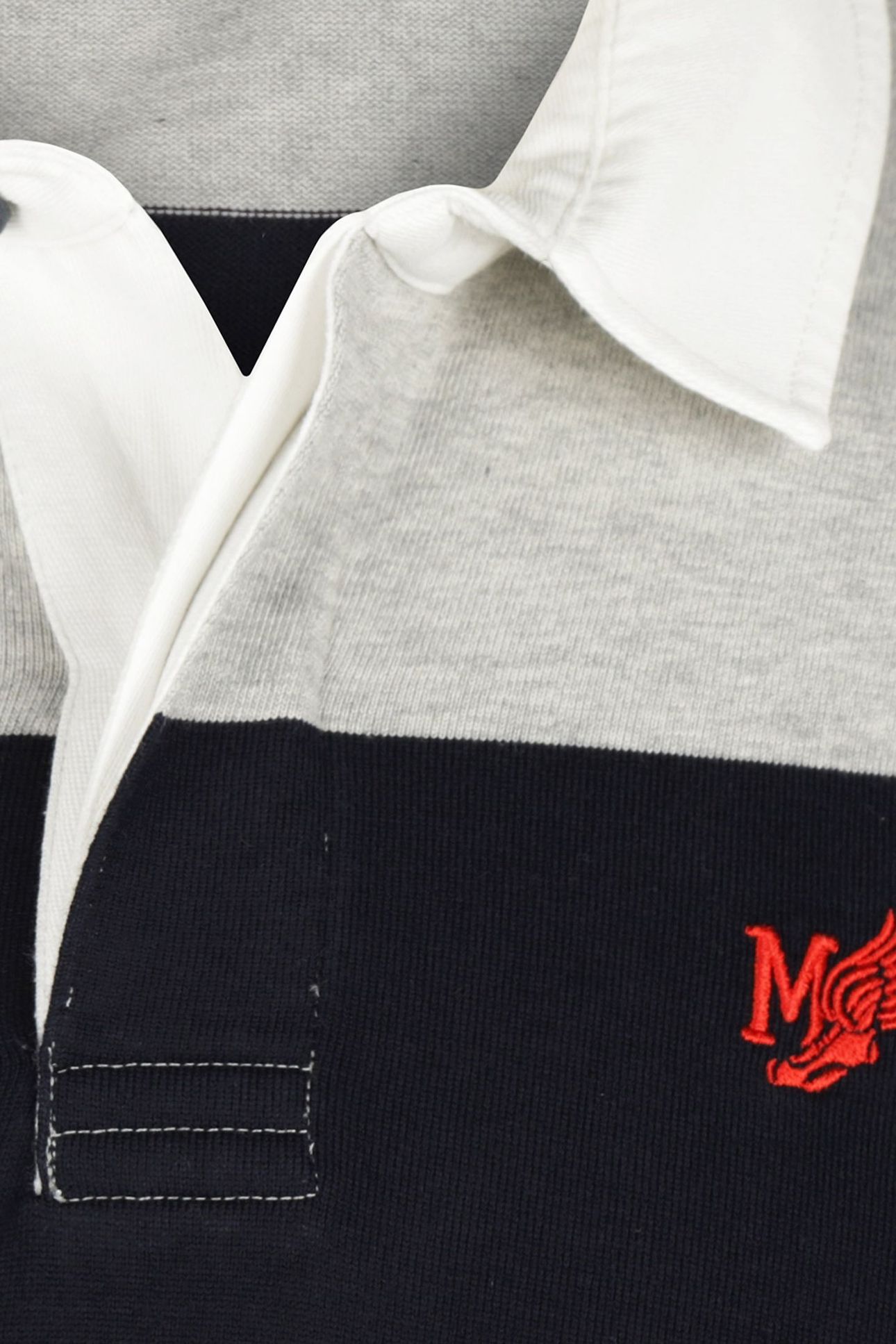 TWO STRIPE RUGBY MEDIUM GREY MELANGE 3
