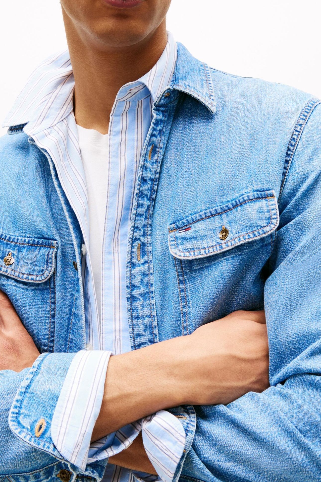 LS REGULAR DENIM SHIRT DENIM MEDIUM 5