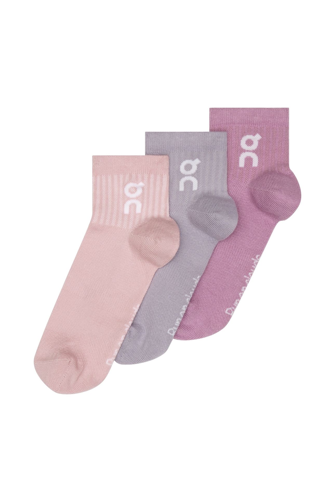 LOGO SOCK MID 3P 1 UNISEX MAUVE | LAVENDULA 1